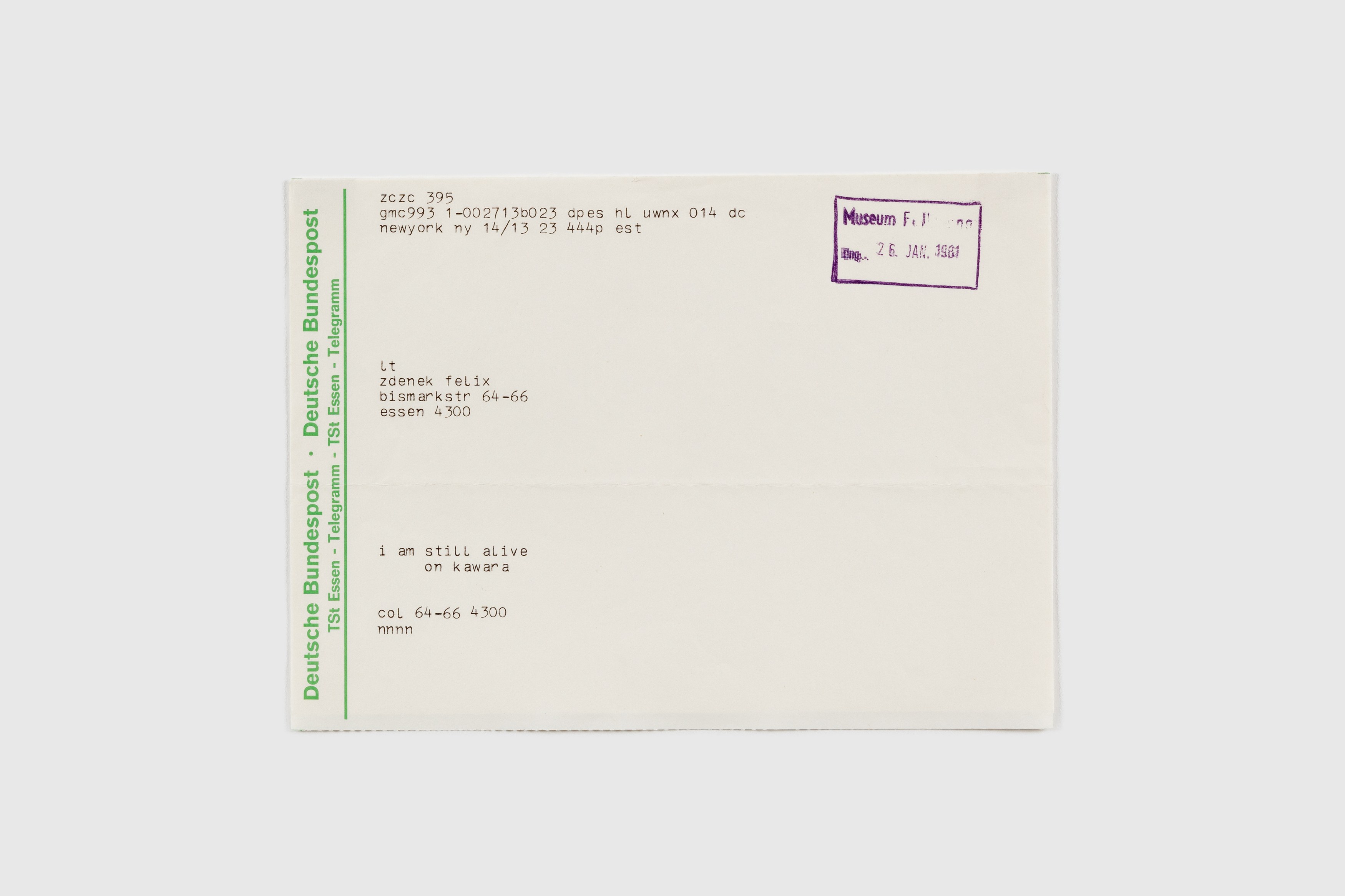 Eloise Hess, On Kawara, April 3–May 17, 2026 at Foreign & Domestic, photo 45