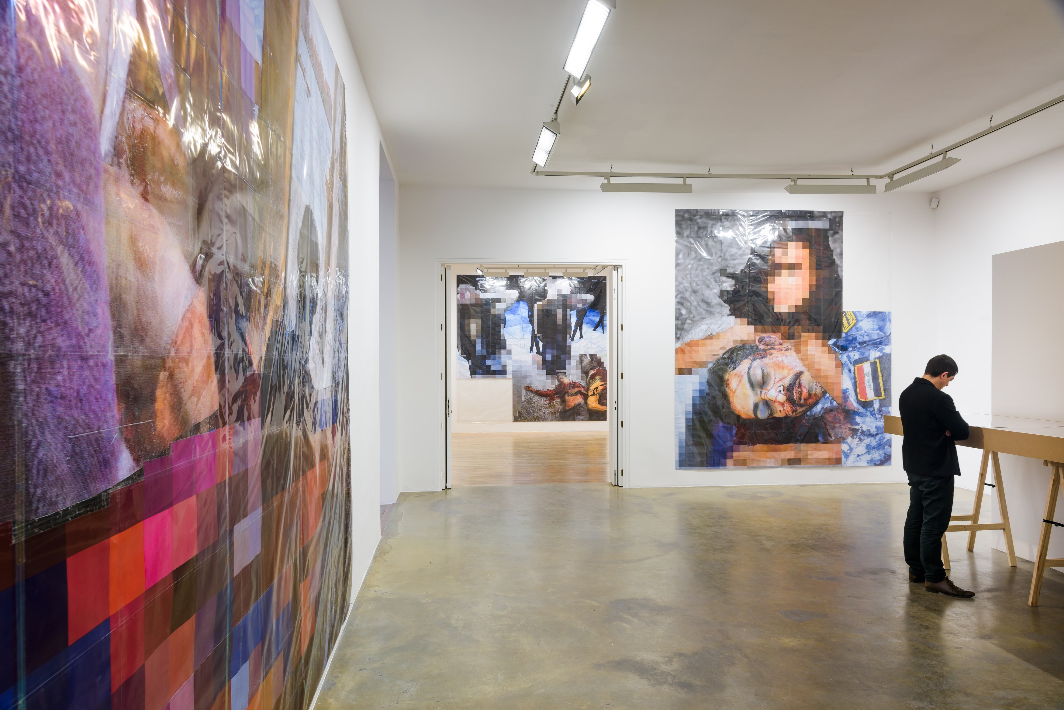 Thomas Hirschhorn, Pixel-Collage at Galerie Chantal Crousel, photo 2