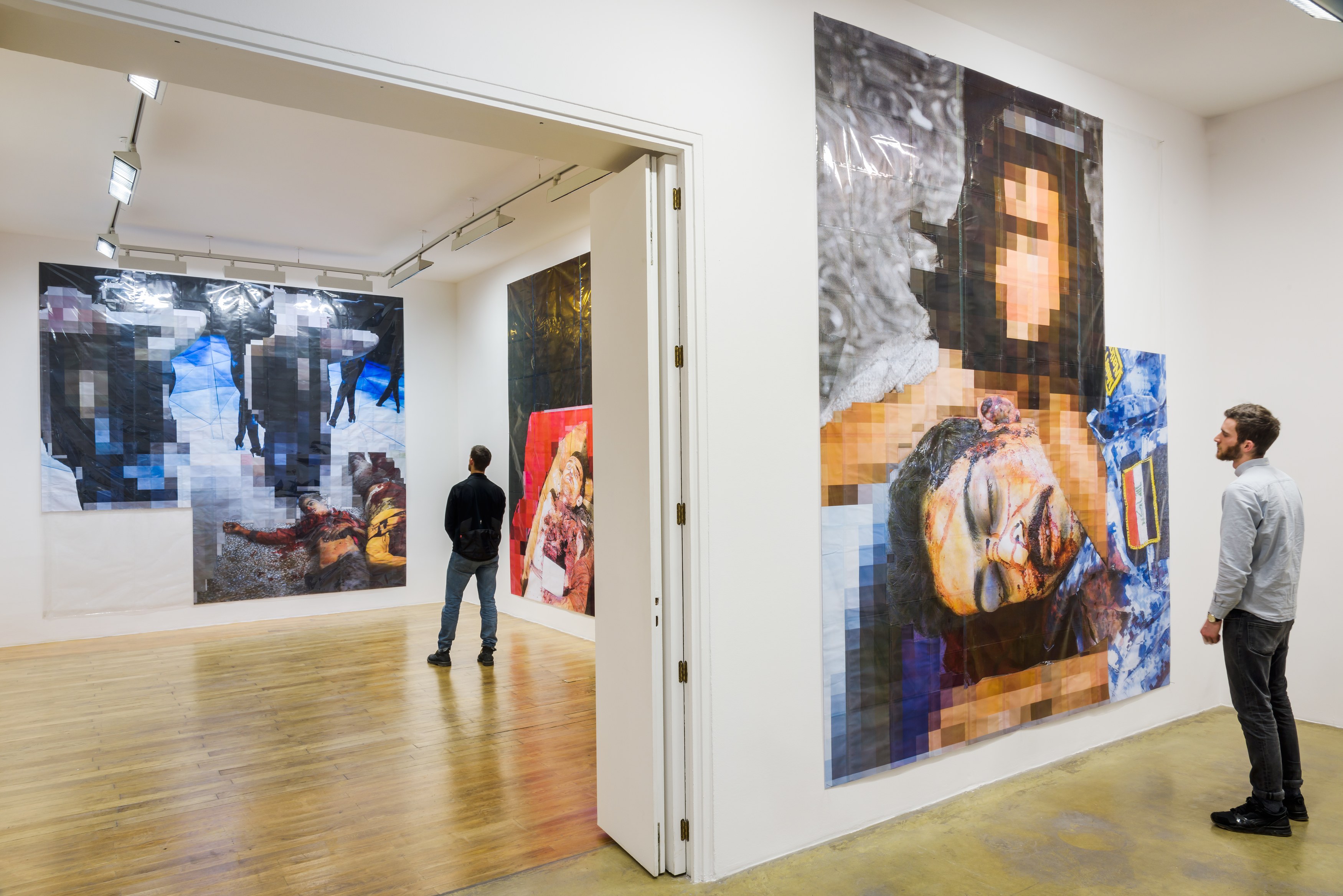 Thomas Hirschhorn, Pixel-Collage at Galerie Chantal Crousel, photo 3