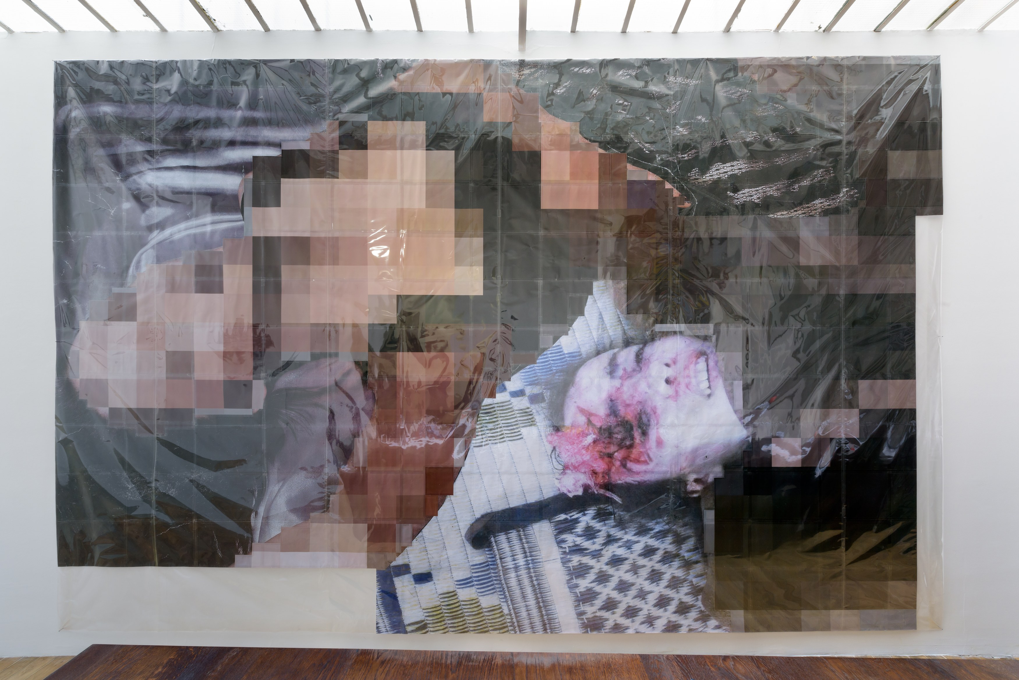 Thomas Hirschhorn, Pixel-Collage at Galerie Chantal Crousel, photo 9