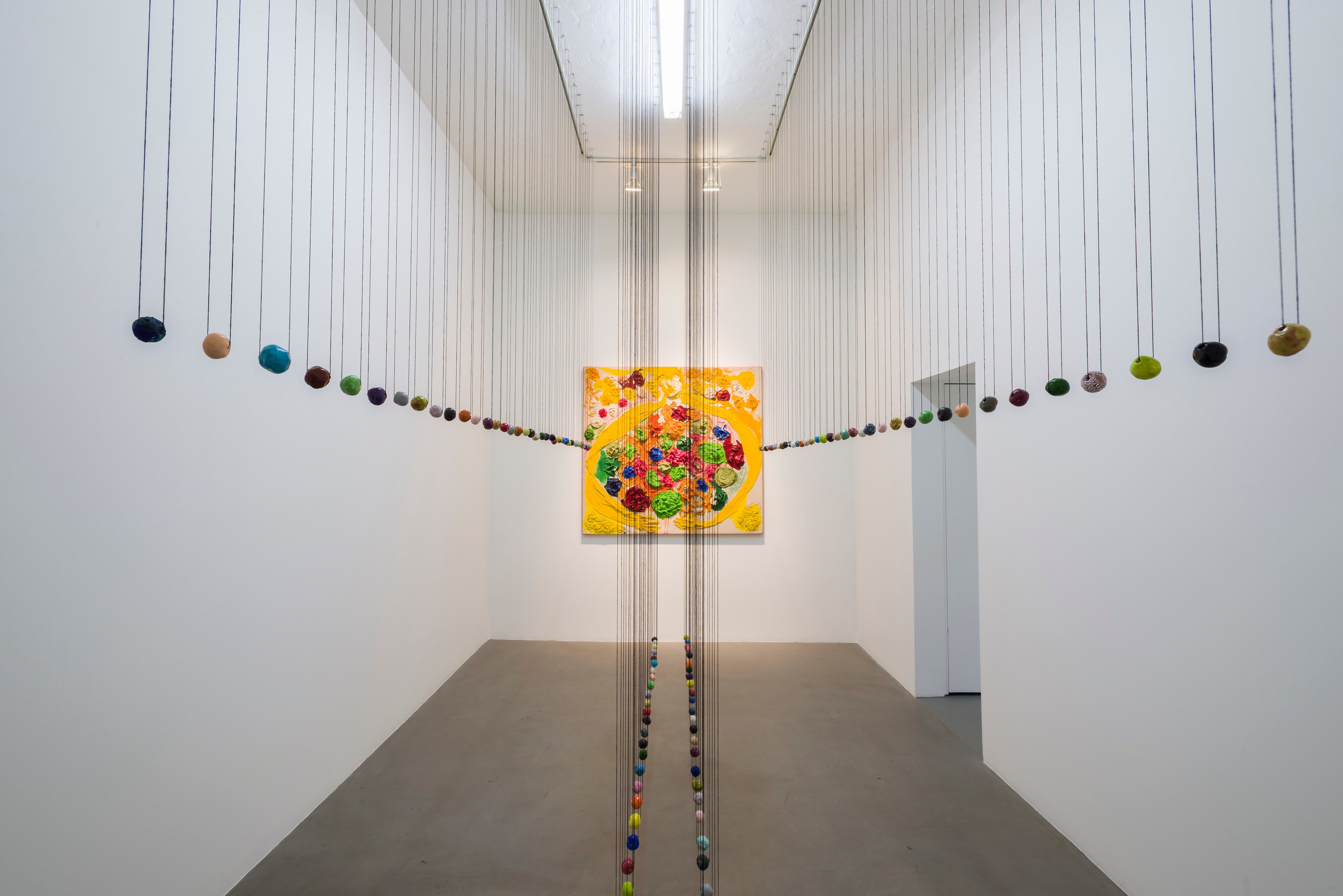 Polly Apfelbaum, Dona Nelson, Erasing, Tracing, Racing Paint at Michael Benevento Gallery, photo 2