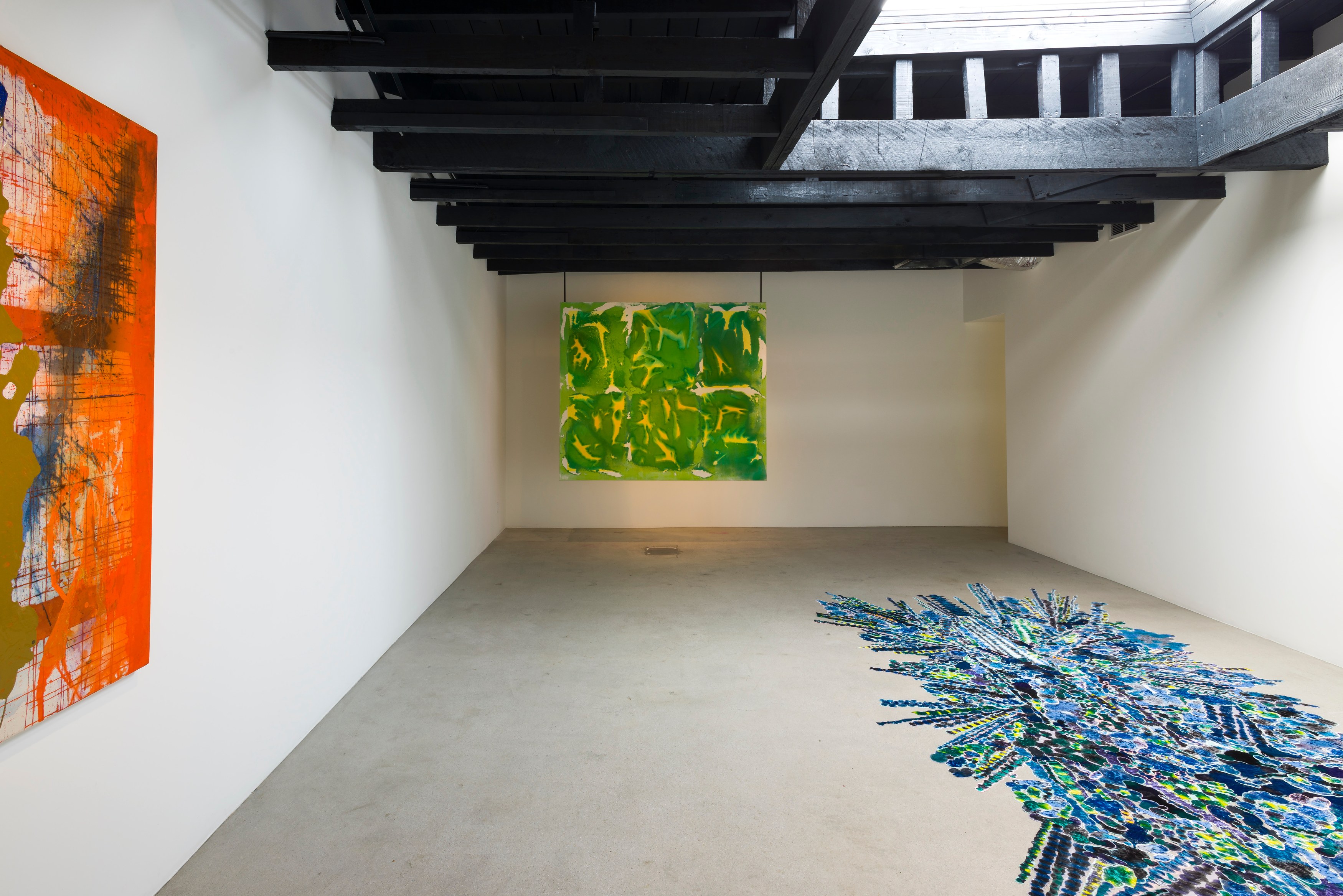 Polly Apfelbaum, Dona Nelson, Erasing, Tracing, Racing Paint at Michael Benevento Gallery, photo 5