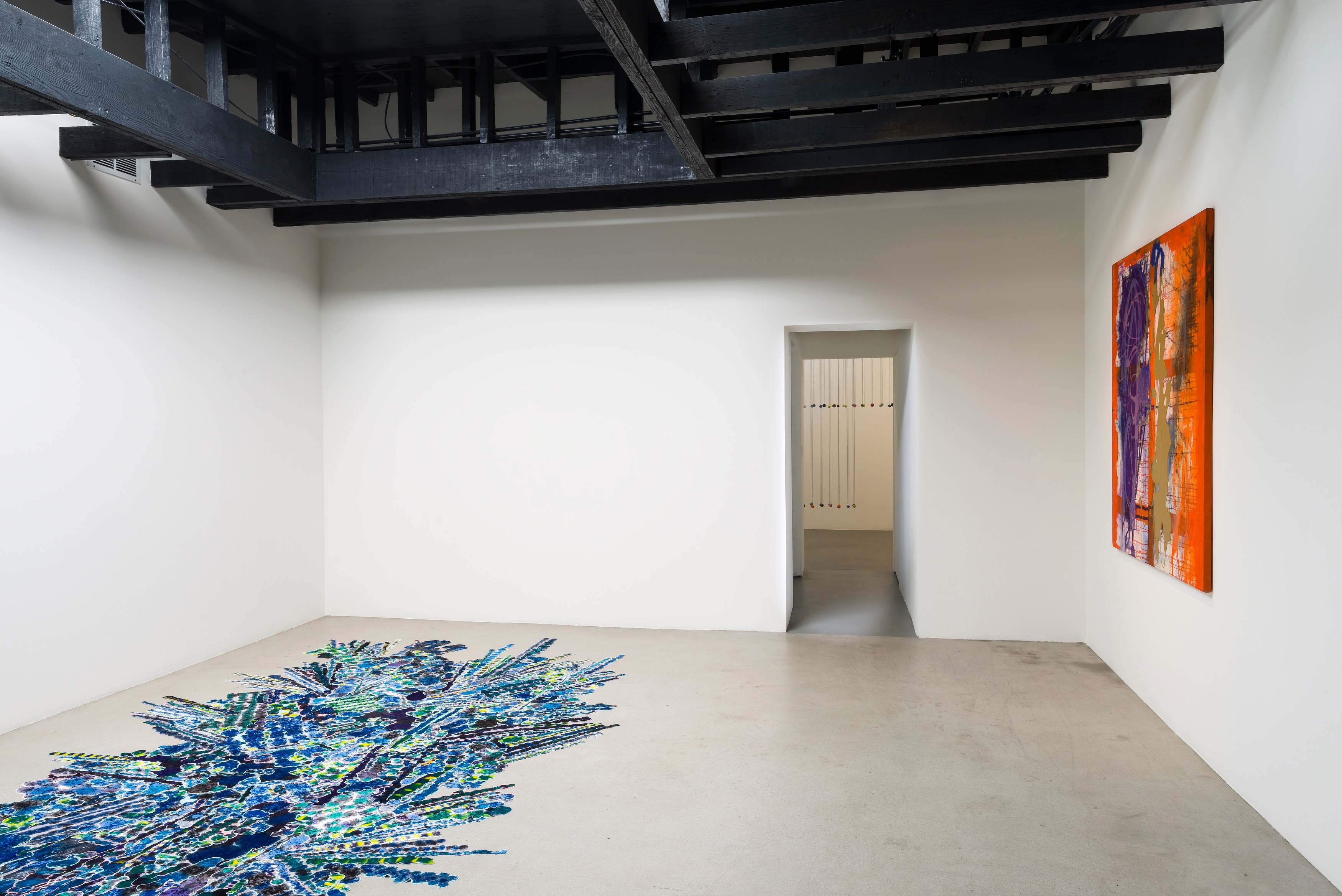Polly Apfelbaum, Dona Nelson, Erasing, Tracing, Racing Paint at Michael Benevento Gallery, photo 6