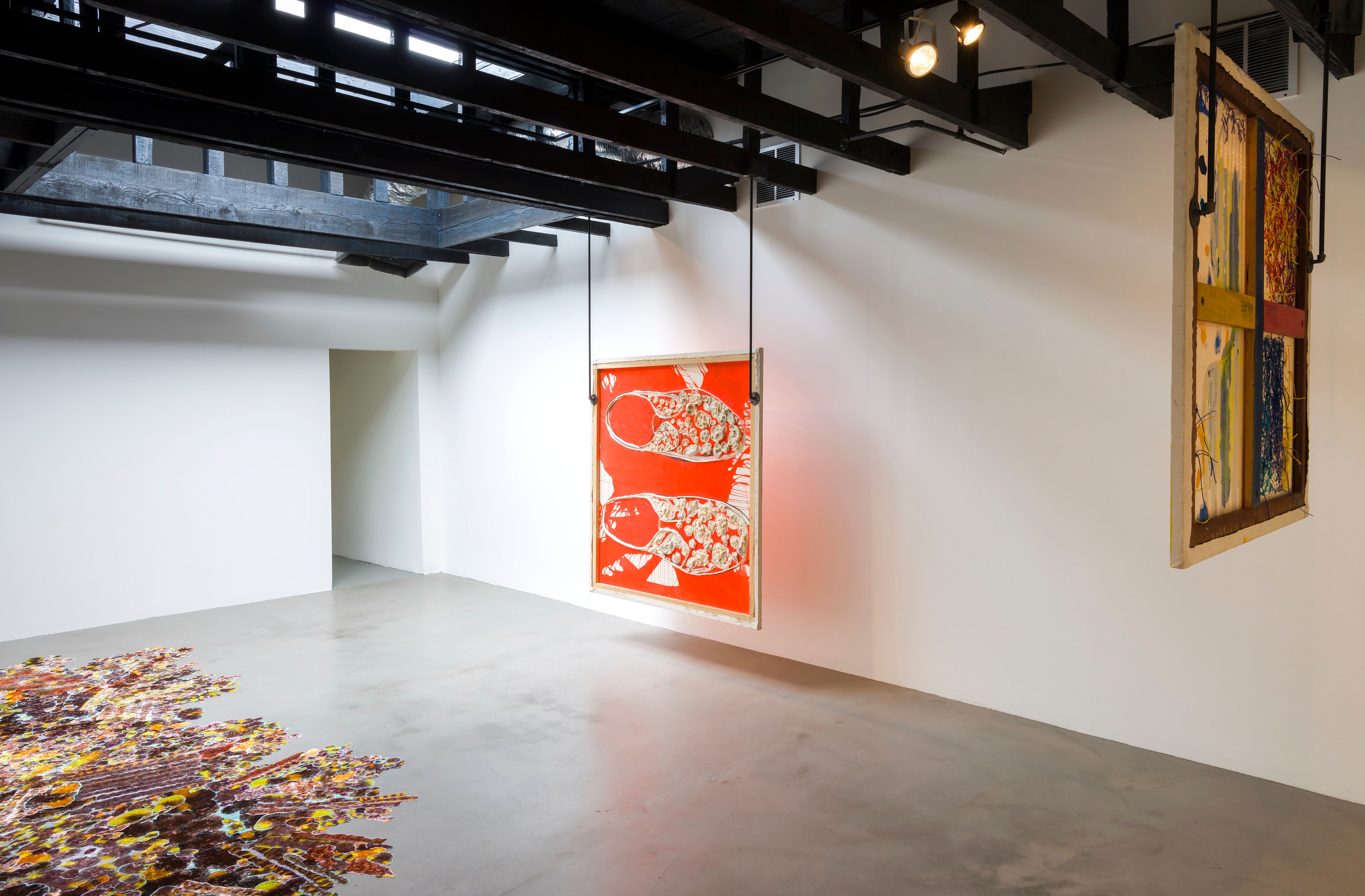 Polly Apfelbaum, Dona Nelson, Erasing, Tracing, Racing Paint at Michael Benevento Gallery, photo 10