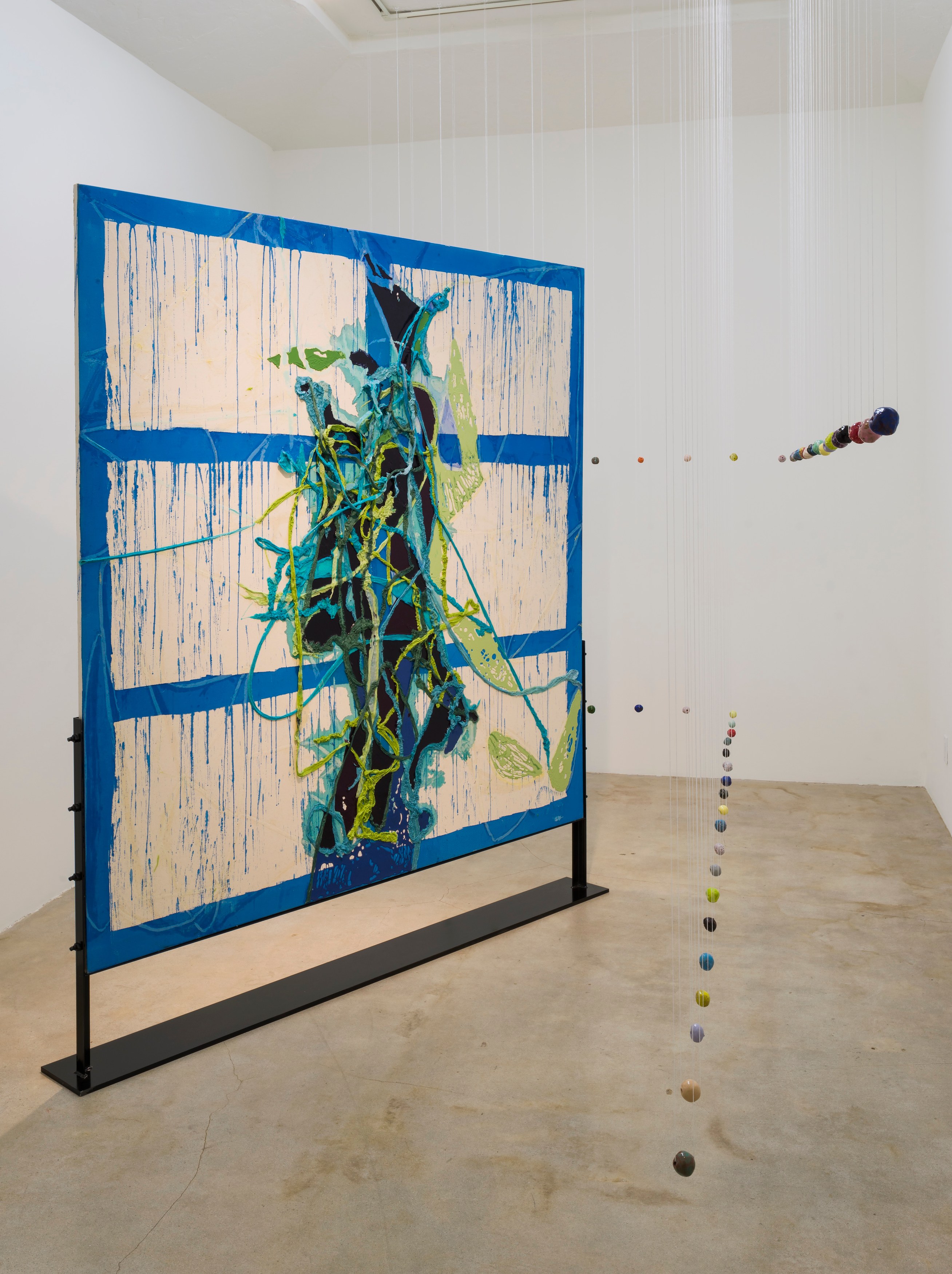 Polly Apfelbaum, Dona Nelson, Erasing, Tracing, Racing Paint at Michael Benevento Gallery, photo 11