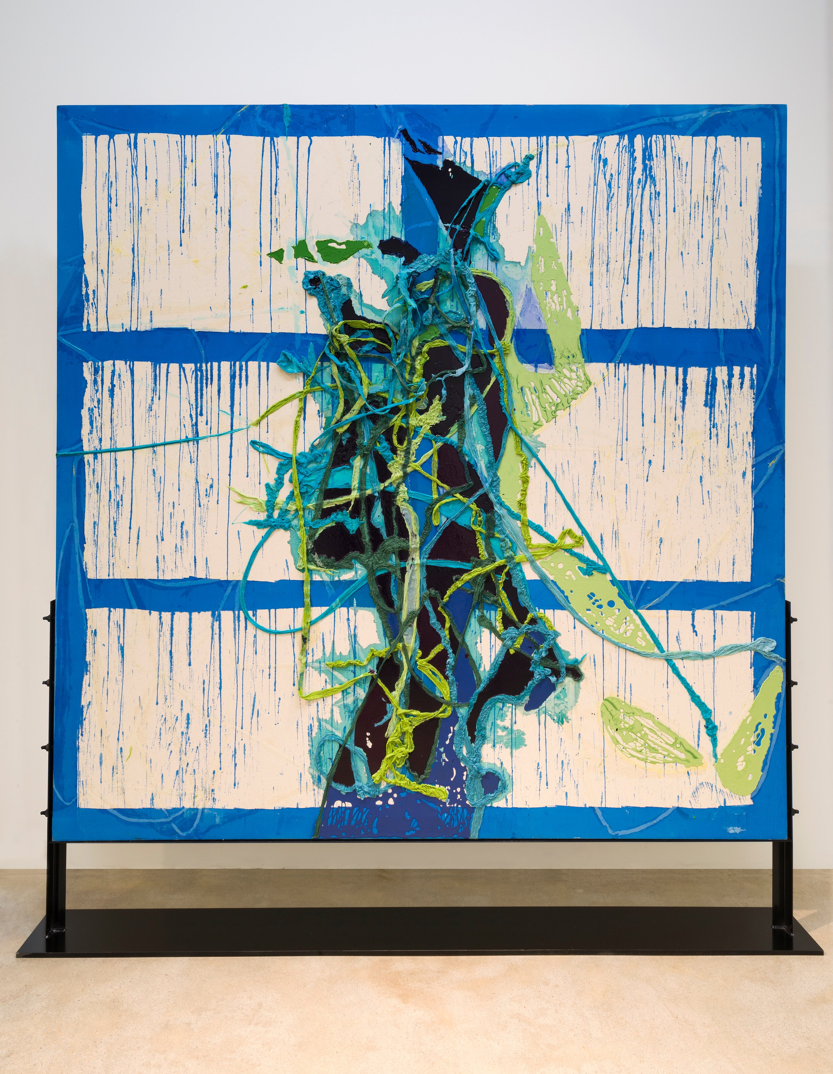 Polly Apfelbaum, Dona Nelson, Erasing, Tracing, Racing Paint at Michael Benevento Gallery, photo 13