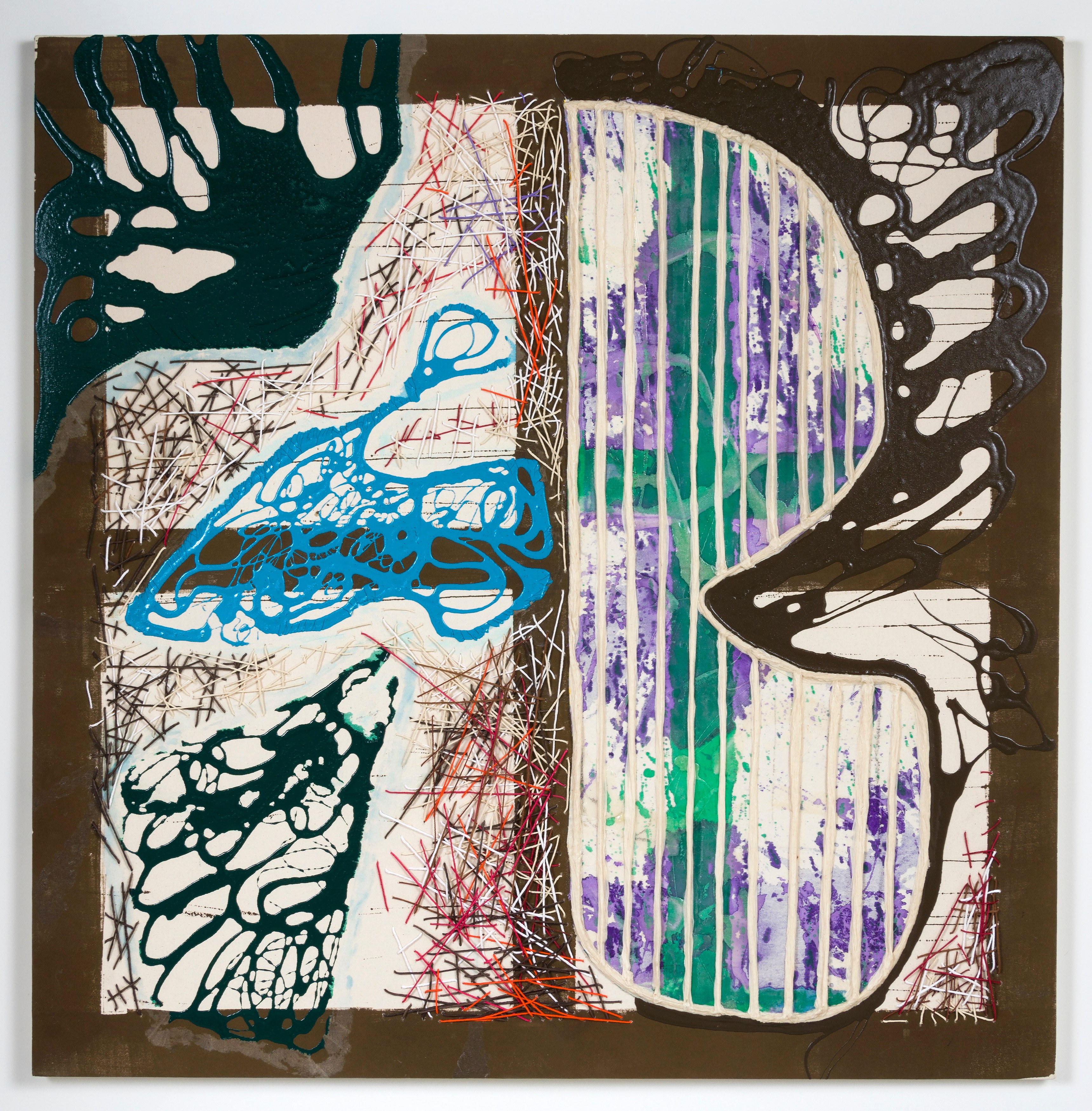 Polly Apfelbaum, Dona Nelson, Erasing, Tracing, Racing Paint at Michael Benevento Gallery, photo 14