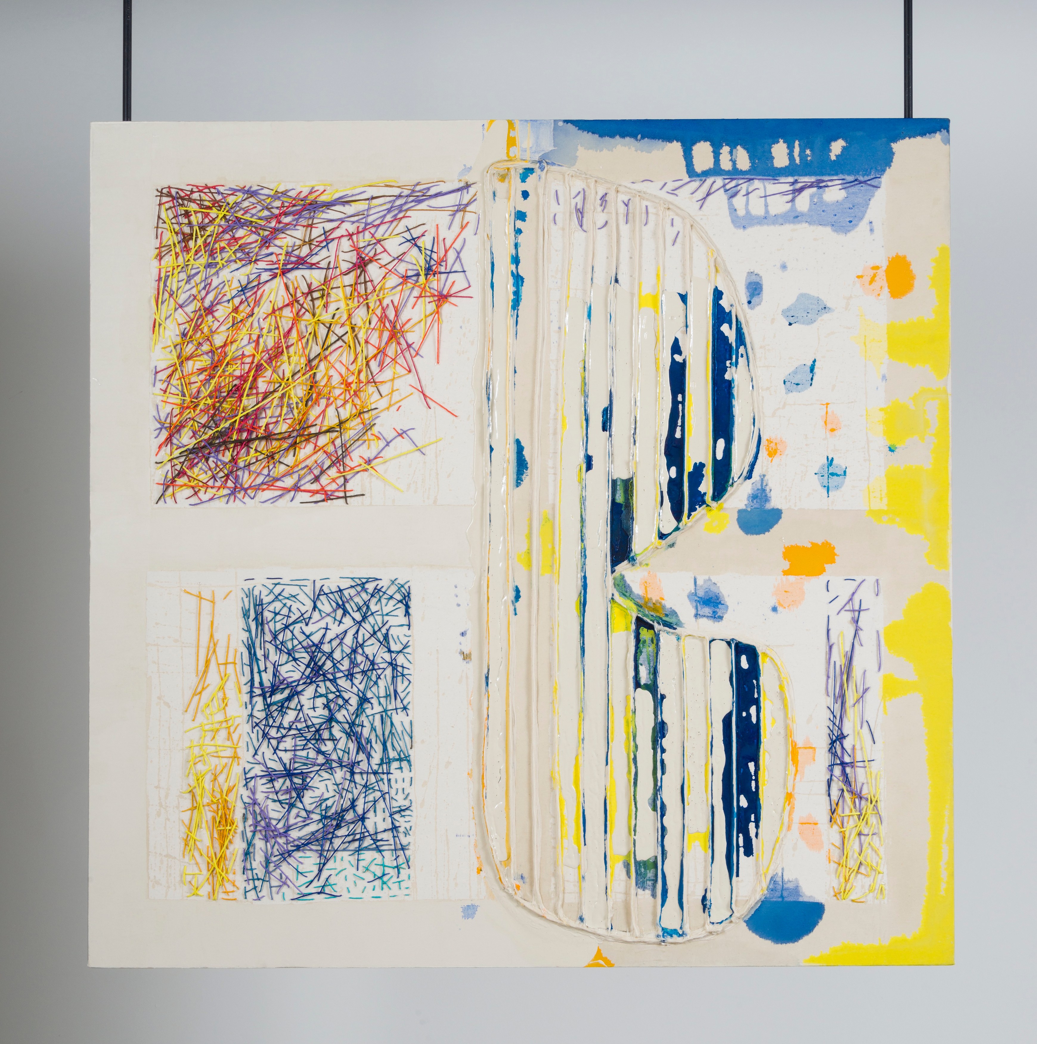 Polly Apfelbaum, Dona Nelson, Erasing, Tracing, Racing Paint at Michael Benevento Gallery, photo 15