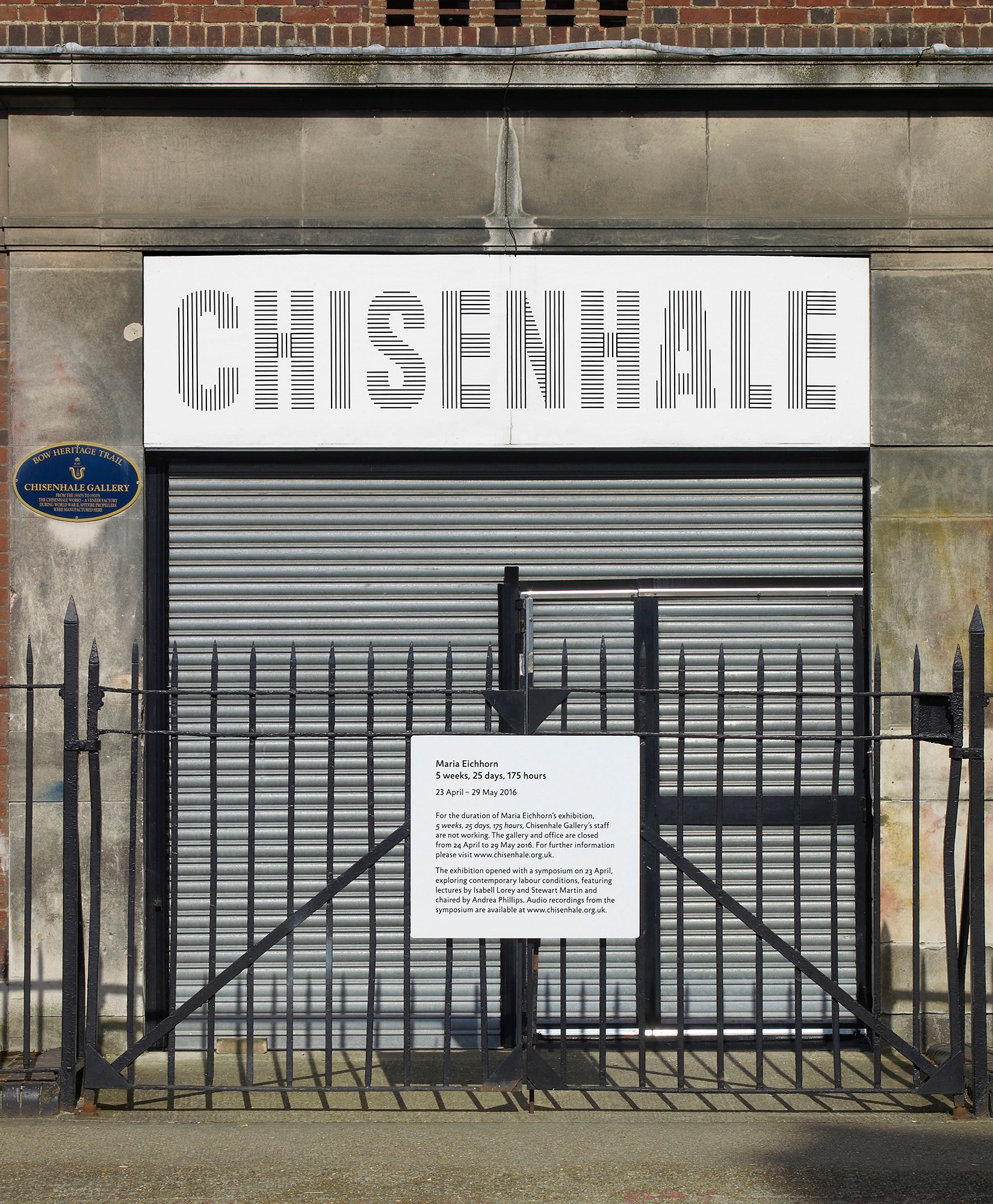 Maria Eichhorn, 5 Weeks, 25 Days, 175 Hours at Chisenhale Gallery, photo 2