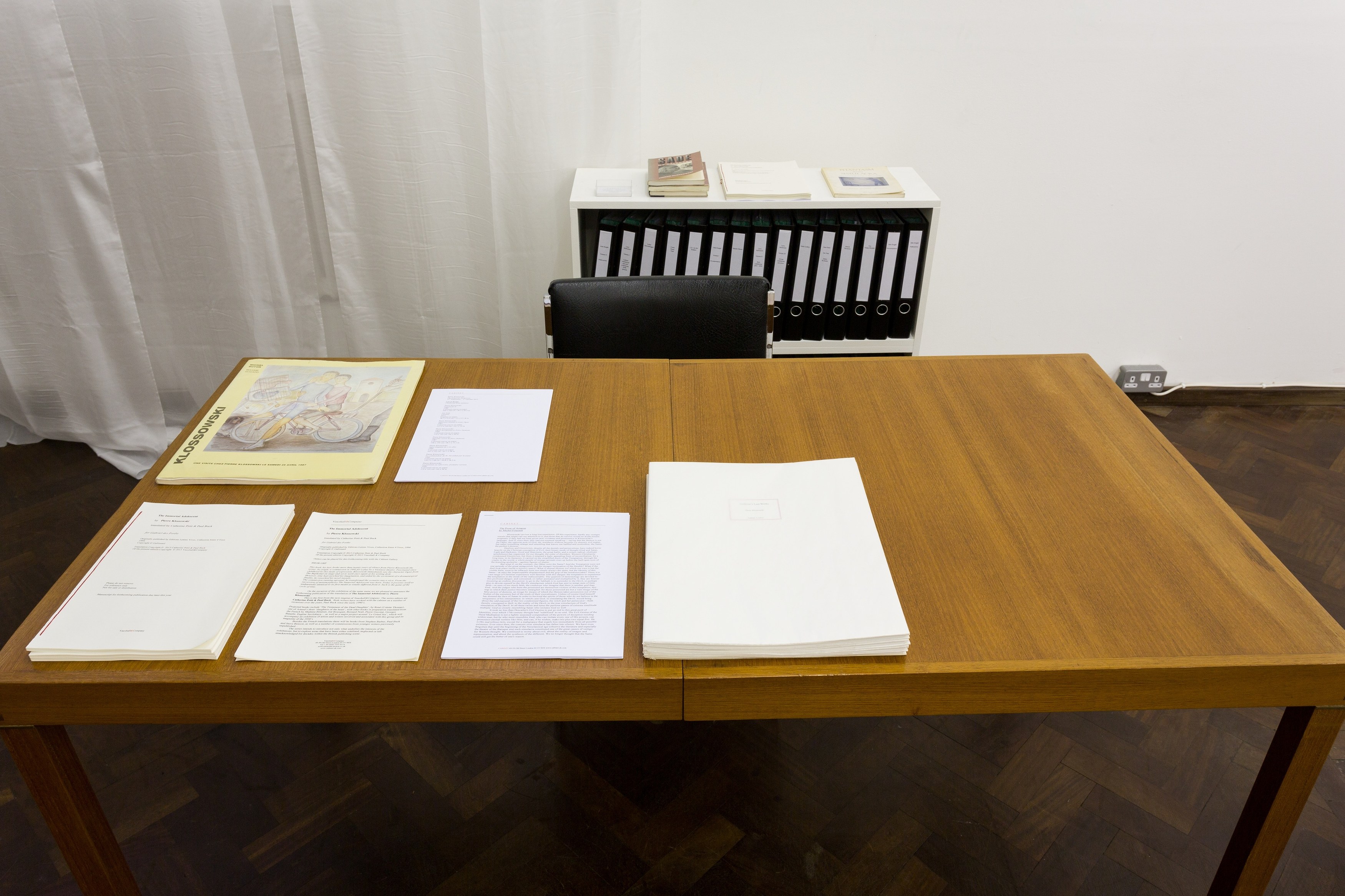Pierre Klossowski, The Immortal Adolescent at Cabinet, photo 2