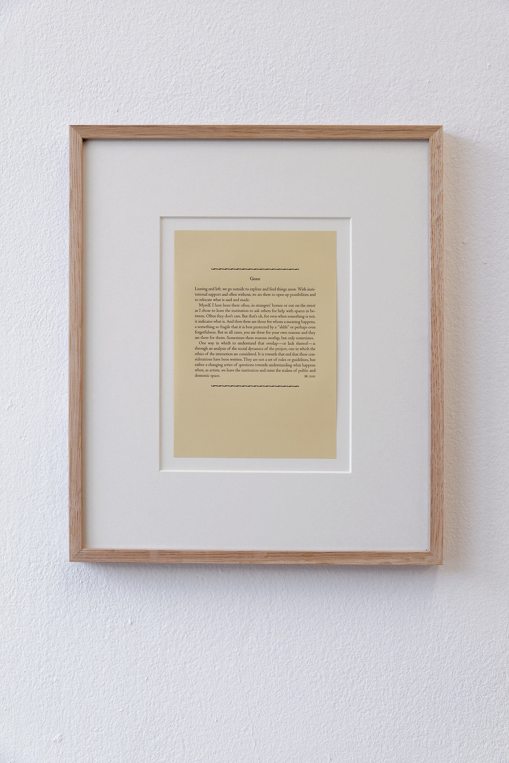 Ben Kinmont, Sometimes you must close a door to enter another room at Air de Paris, photo 19