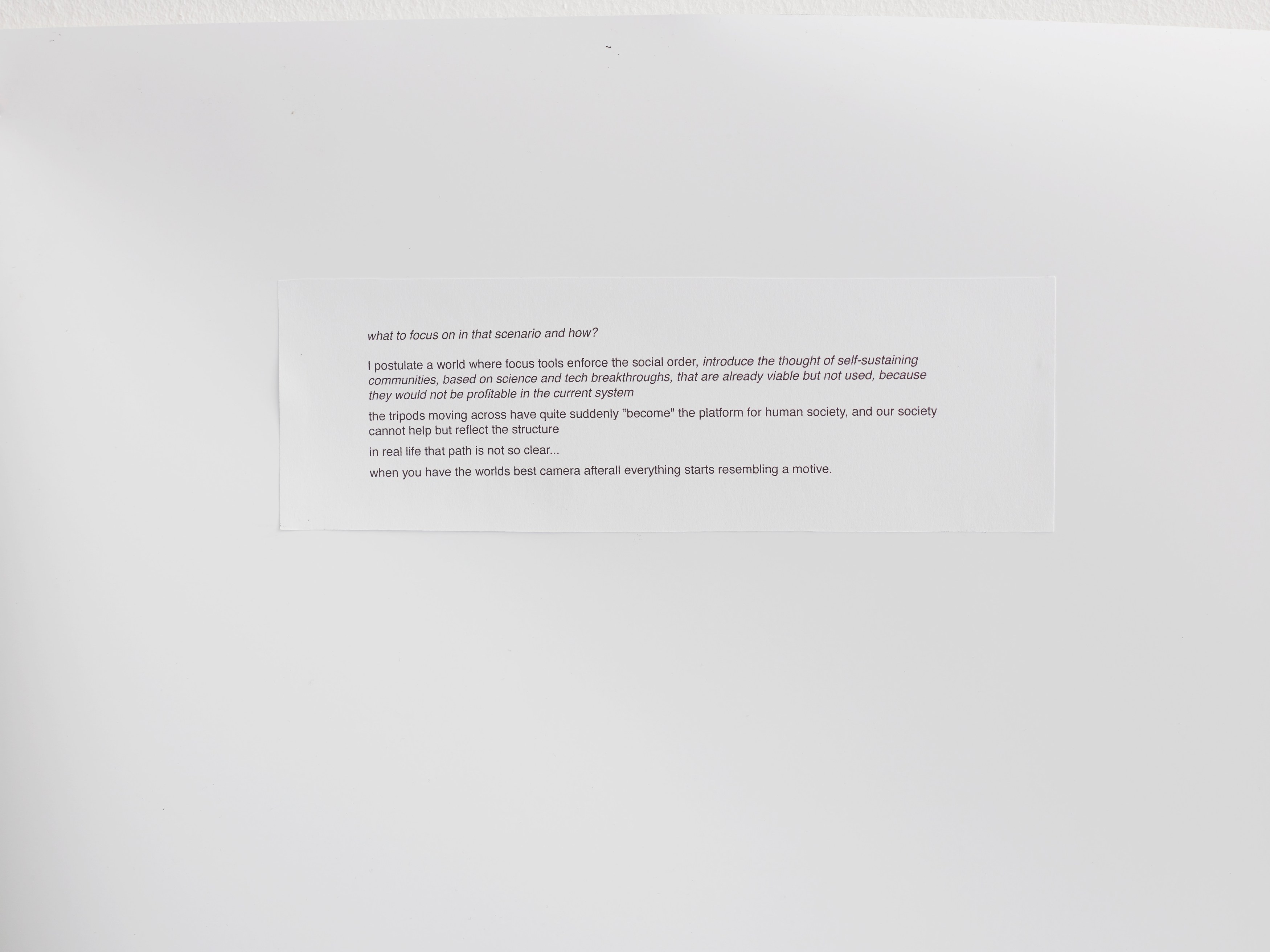 Nora Schultz, The tripods' escape at Isabella Bortolozzi, photo 39