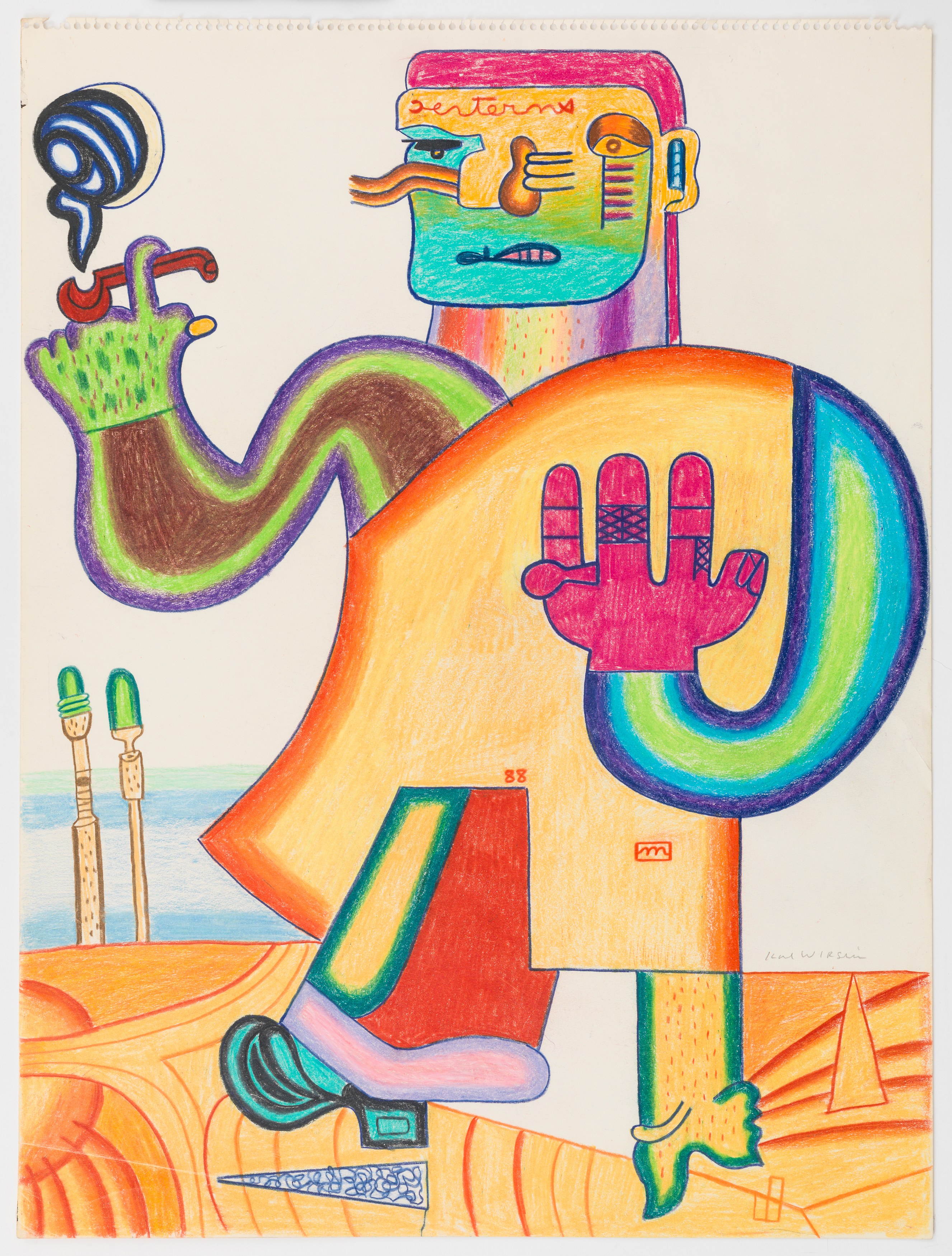 Karl Wirsum, Unmixedly at Ease: 50 Years of Drawing at Derek Eller Gallery, photo 30