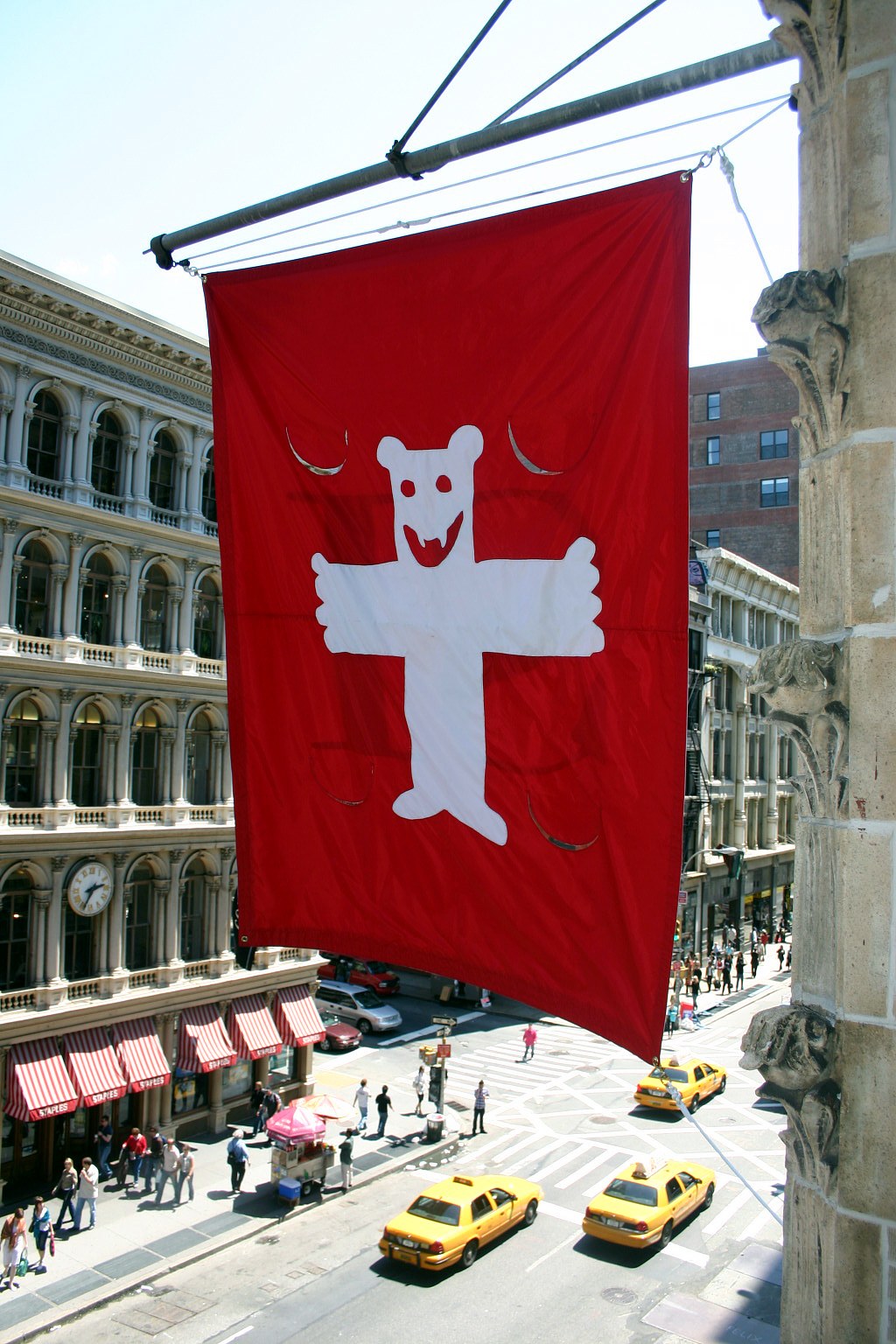 Olaf Breuning, Swiss Flag at Swiss Institute, photo 2