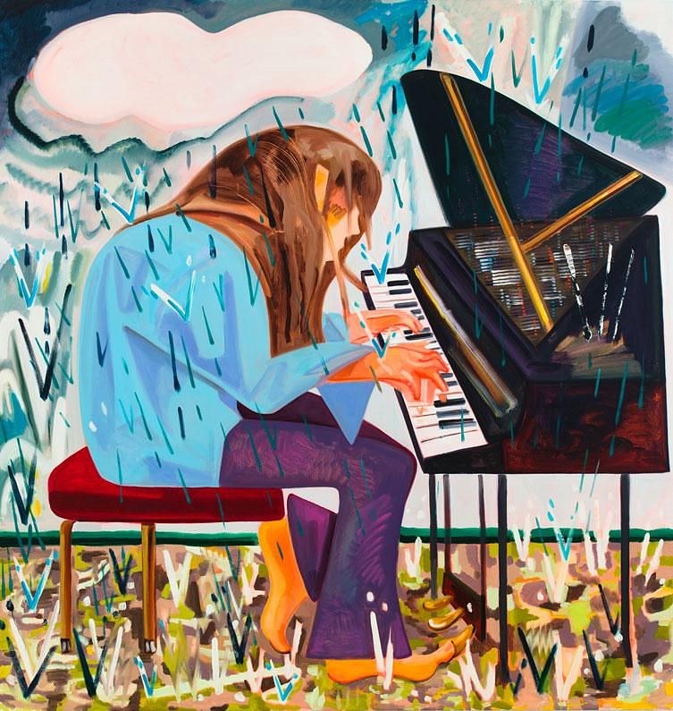 Dana Schutz, Piano in the Rain at Petzel, photo 18