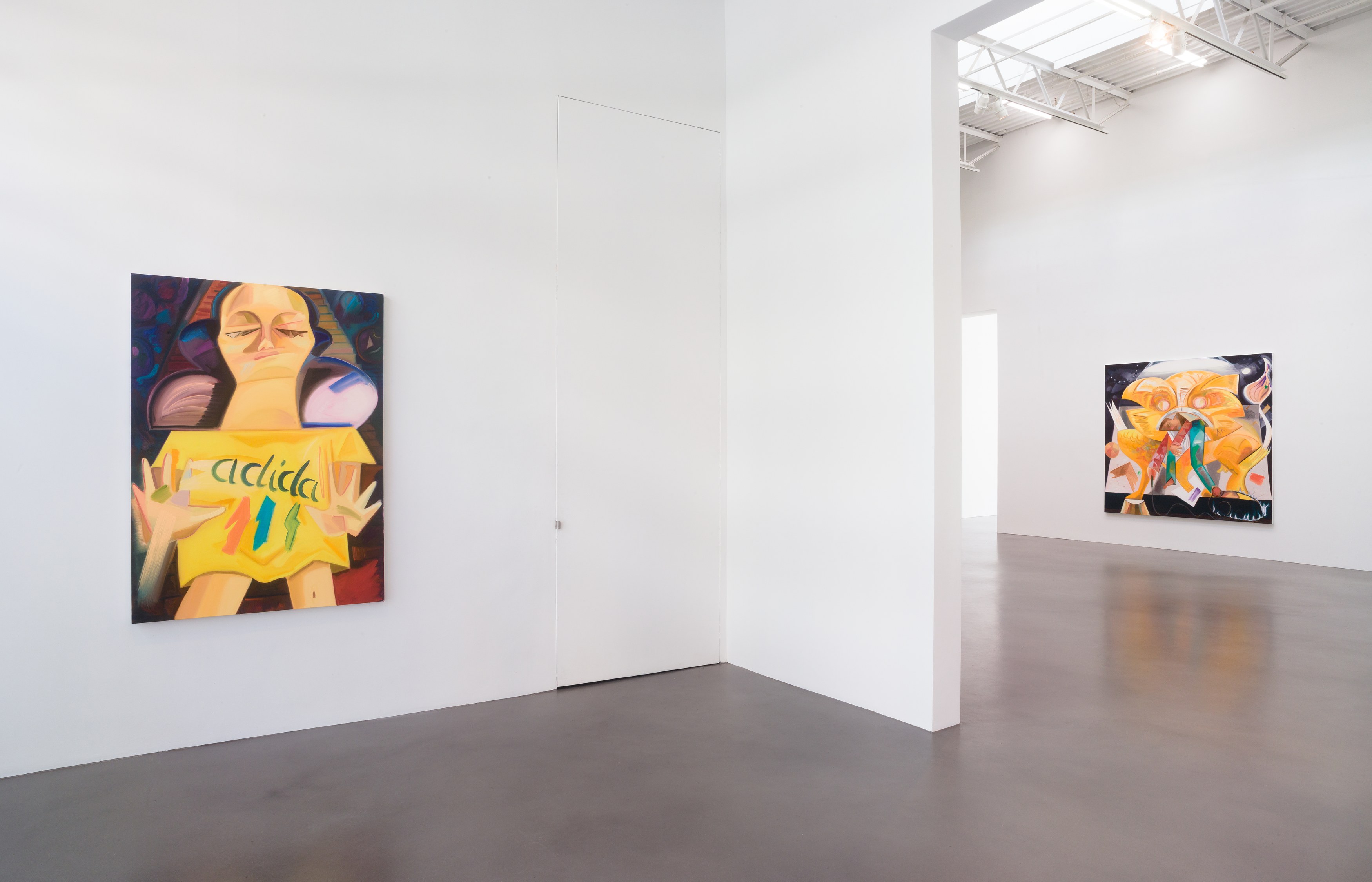 Dana Schutz, Fight in an Elevator at Petzel, photo 2