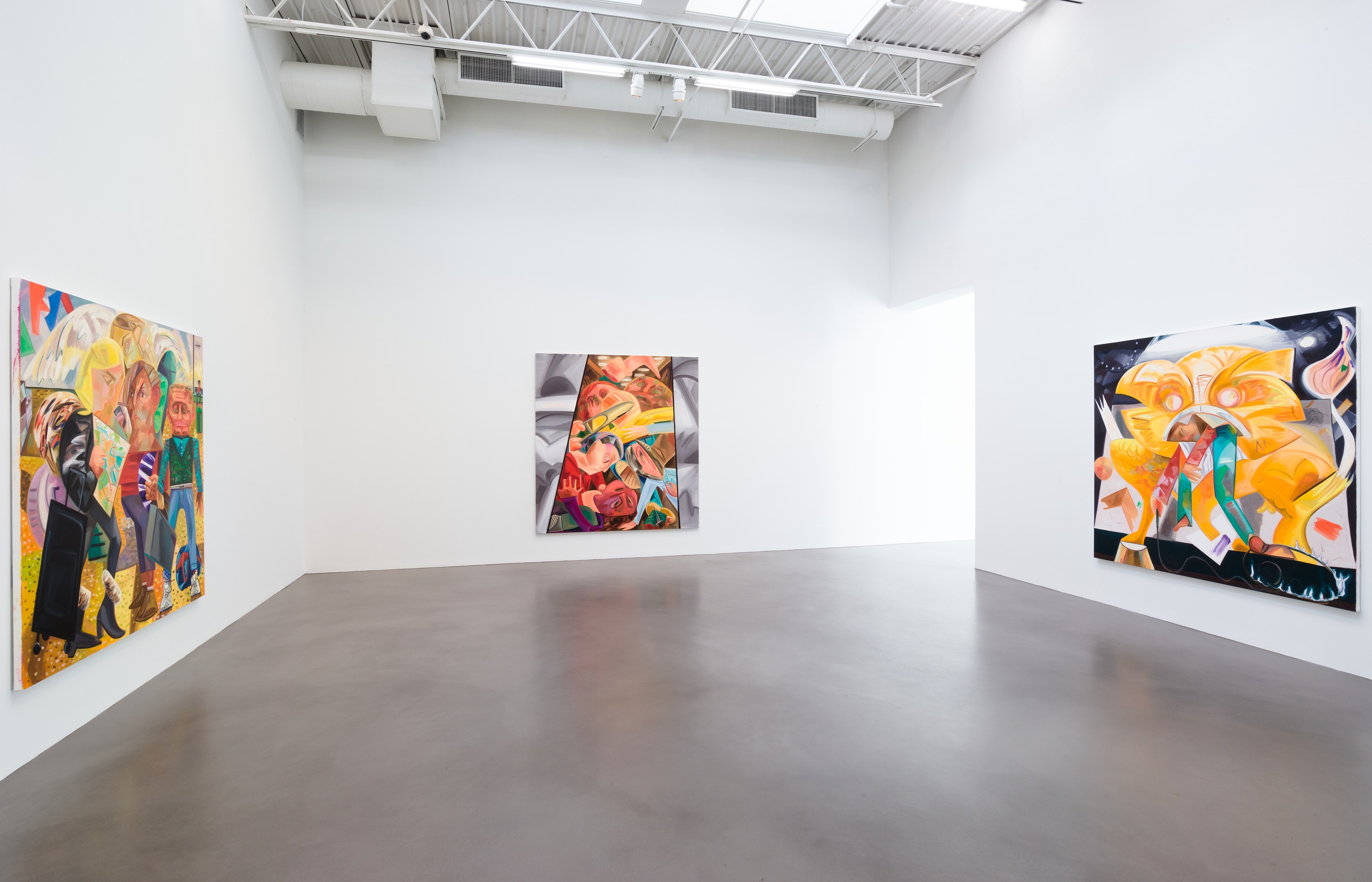 Dana Schutz, Fight in an Elevator at Petzel, photo 4