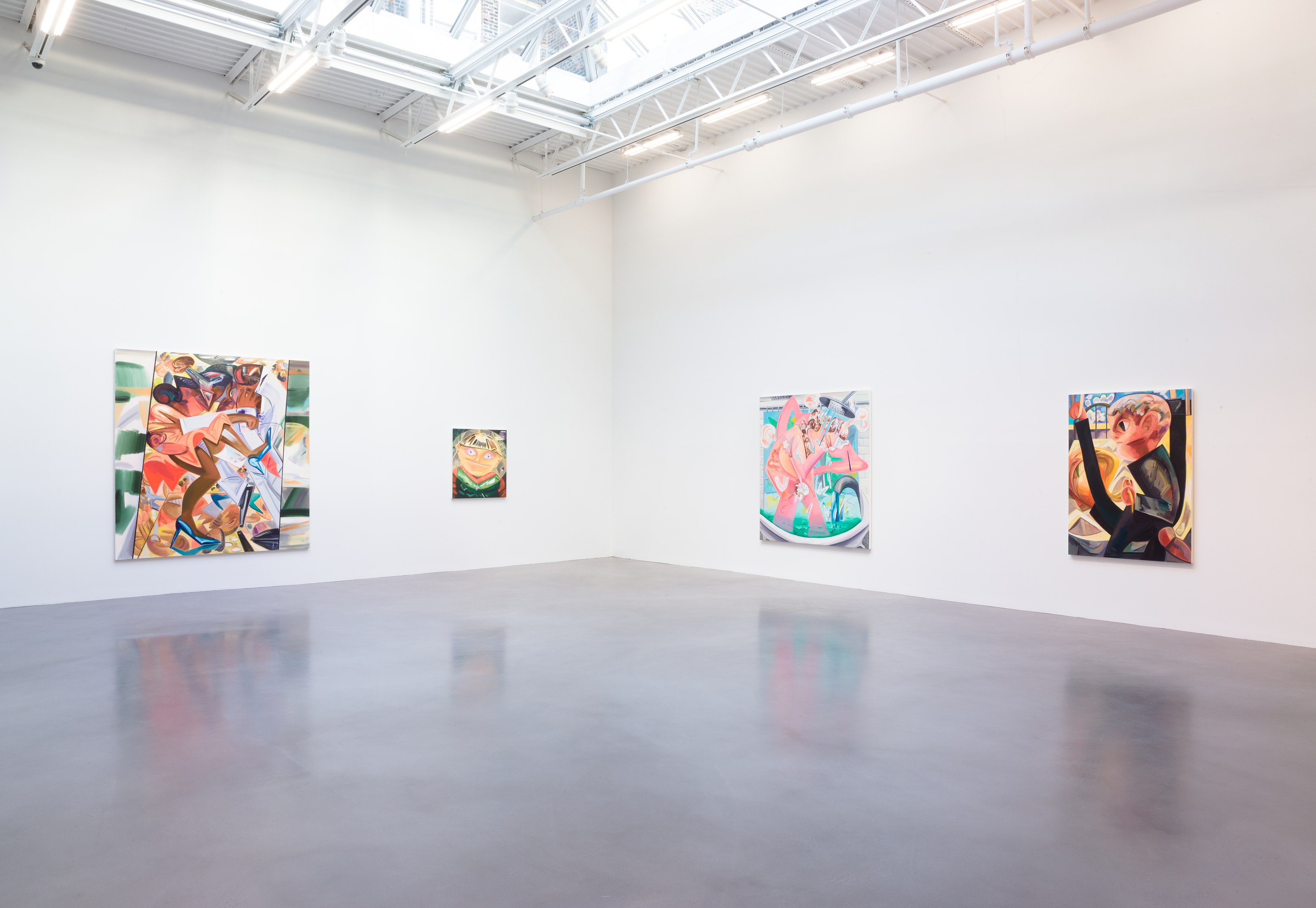 Dana Schutz, Fight in an Elevator at Petzel, photo 11