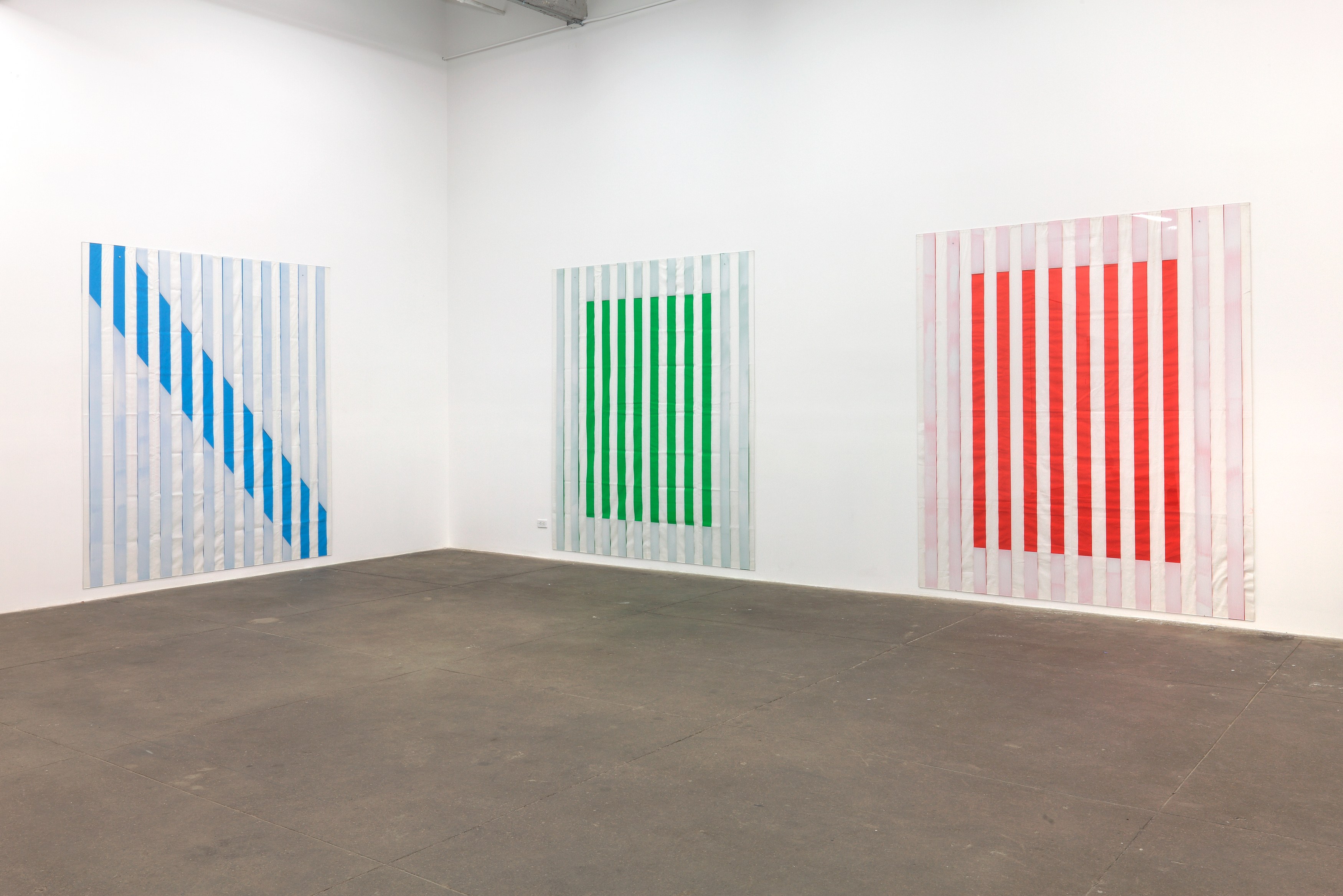 Daniel Buren, ELECTRICITY FABRIC PAINT PAPER VINYL...<br>Works in Situ & Situated Works from 1968 to 2013<br>(DEDICATED TO MICHAEL ASHER) at Petzel, photo 14