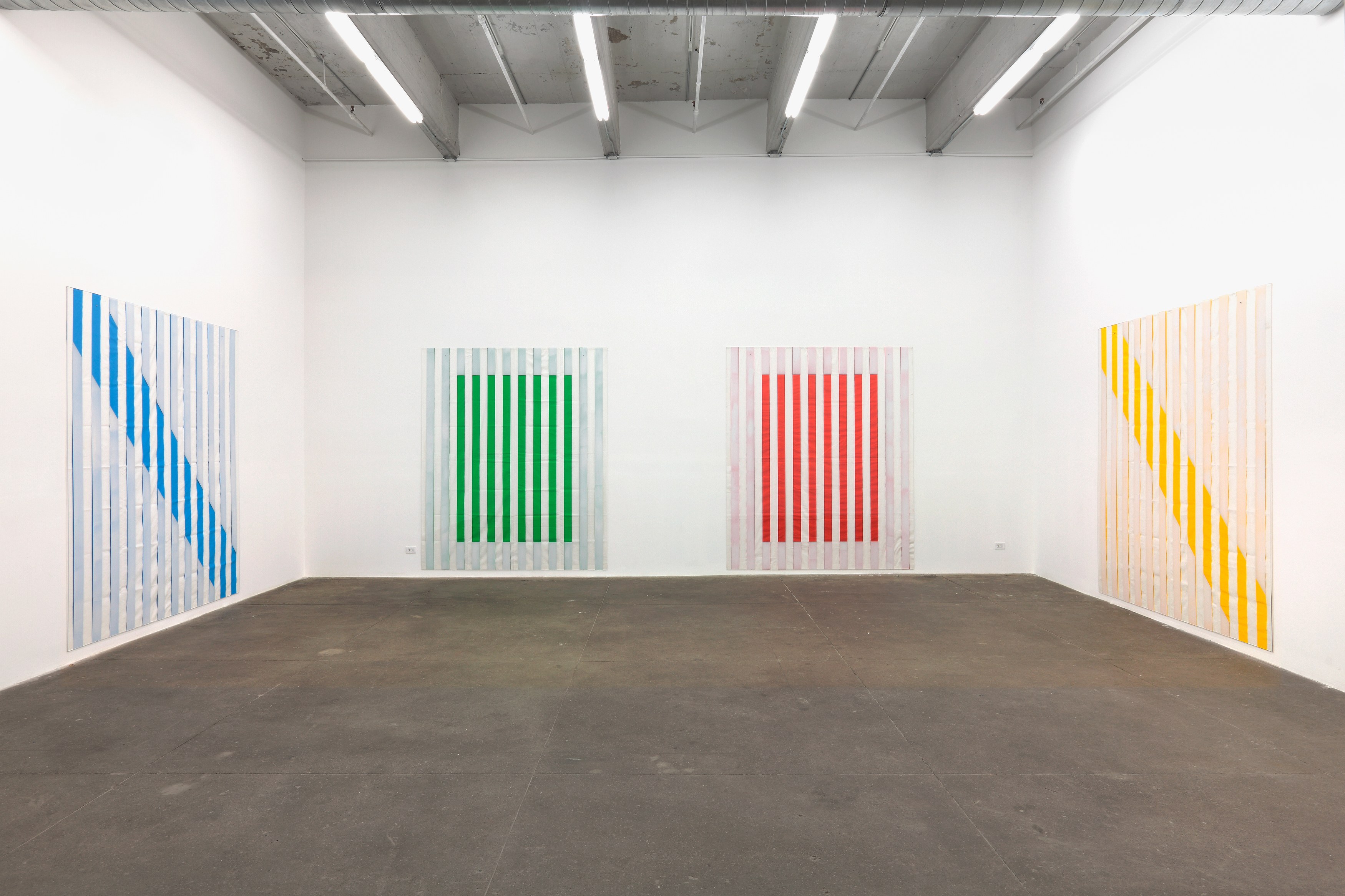 Daniel Buren, ELECTRICITY FABRIC PAINT PAPER VINYL...<br>Works in Situ & Situated Works from 1968 to 2013<br>(DEDICATED TO MICHAEL ASHER) at Petzel, photo 15