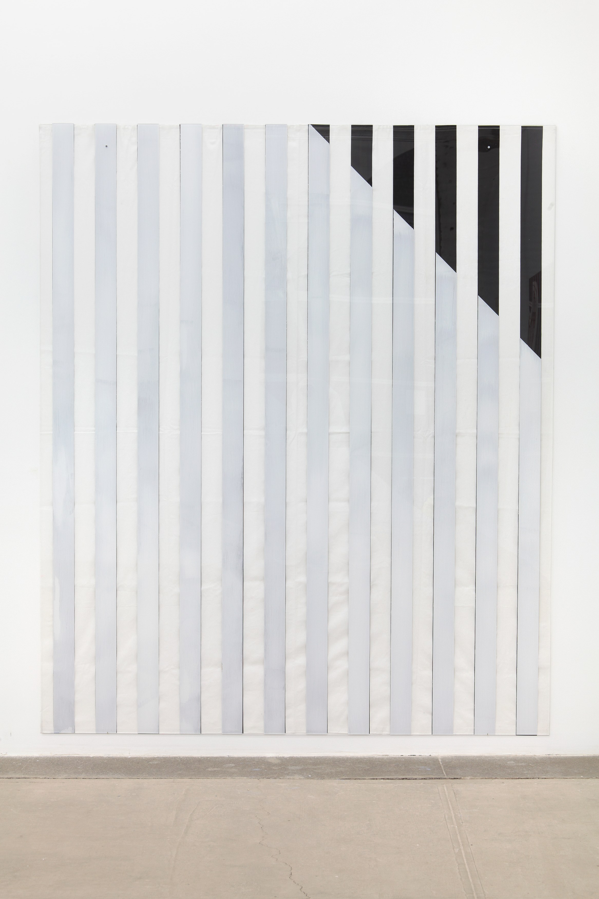 Daniel Buren, ELECTRICITY FABRIC PAINT PAPER VINYL...<br>Works in Situ & Situated Works from 1968 to 2013<br>(DEDICATED TO MICHAEL ASHER) at Petzel, photo 20