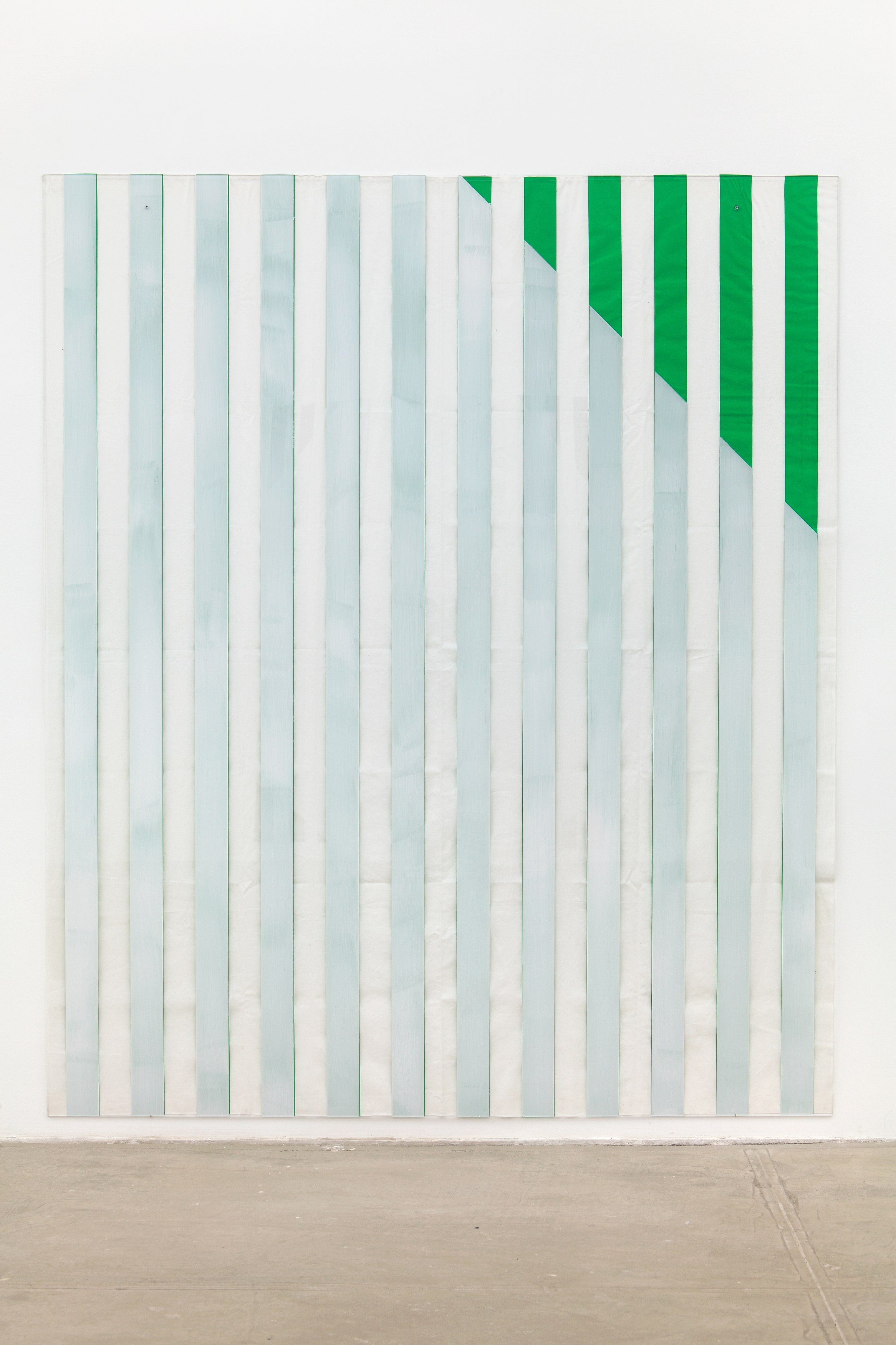 Daniel Buren, ELECTRICITY FABRIC PAINT PAPER VINYL...<br>Works in Situ & Situated Works from 1968 to 2013<br>(DEDICATED TO MICHAEL ASHER) at Petzel, photo 22