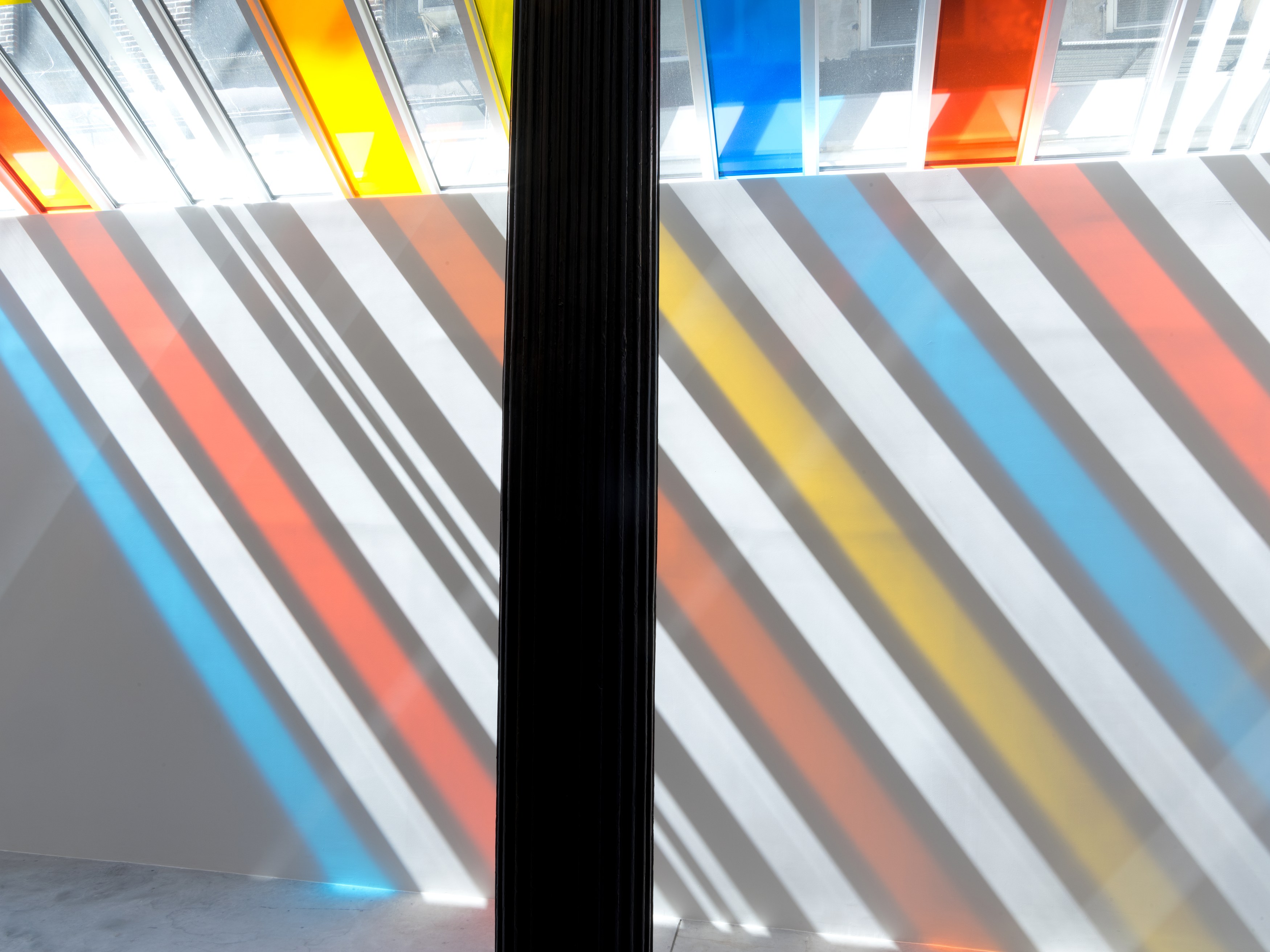 Daniel Buren, To Align: works in situ 2017 at Bortolami, photo 5