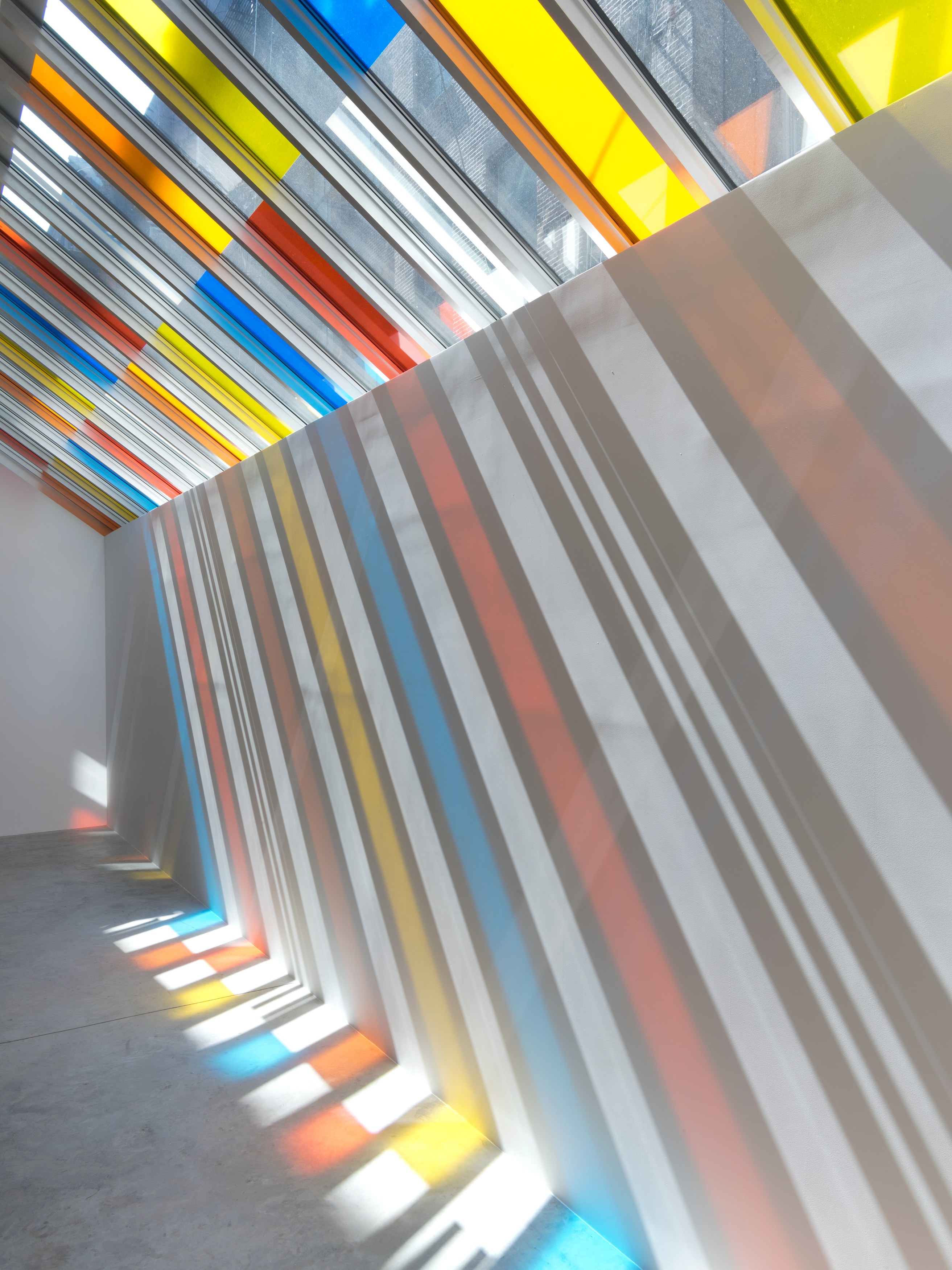 Daniel Buren, To Align: works in situ 2017 at Bortolami, photo 13