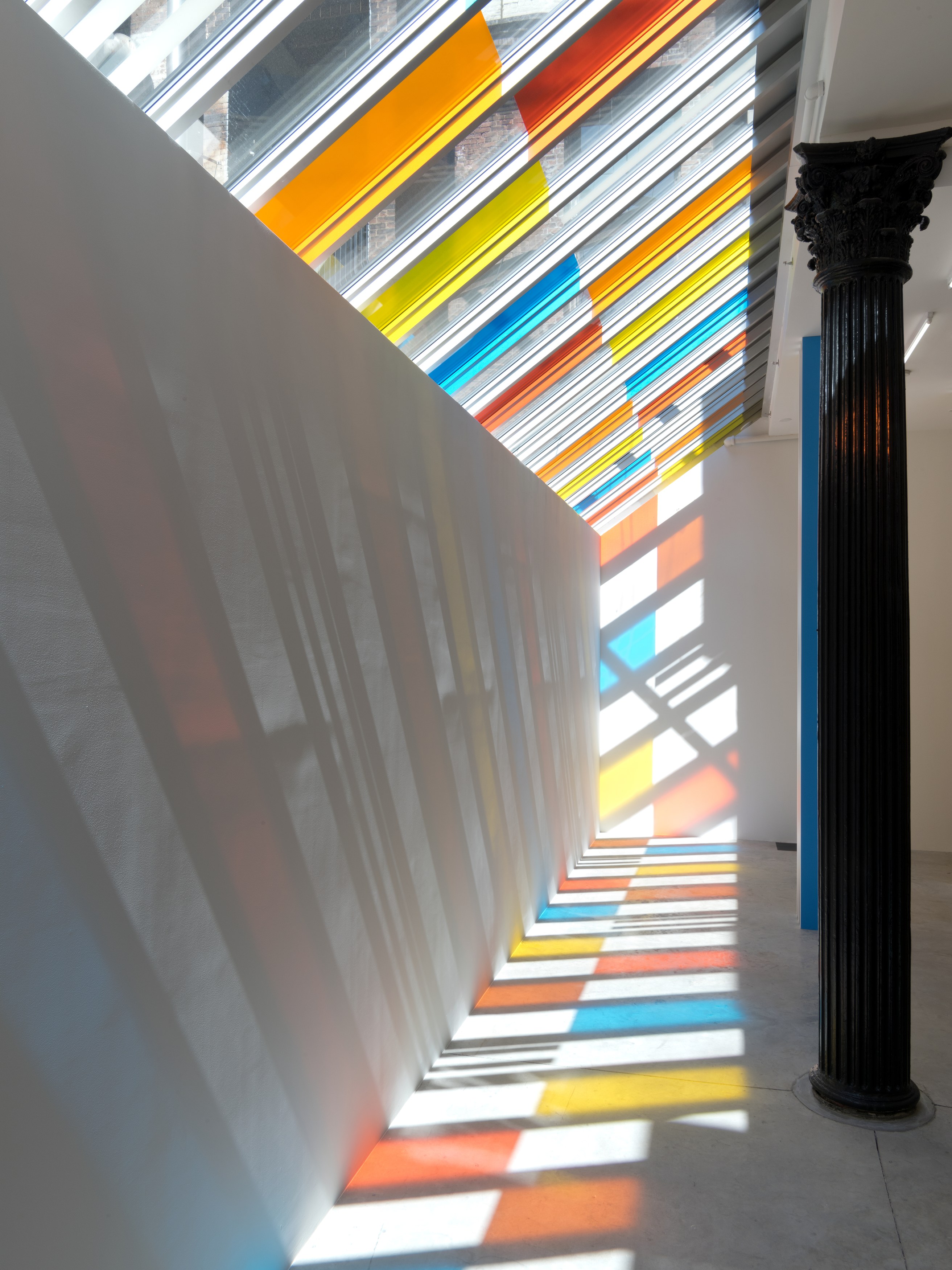 Daniel Buren, To Align: works in situ 2017 at Bortolami, photo 17