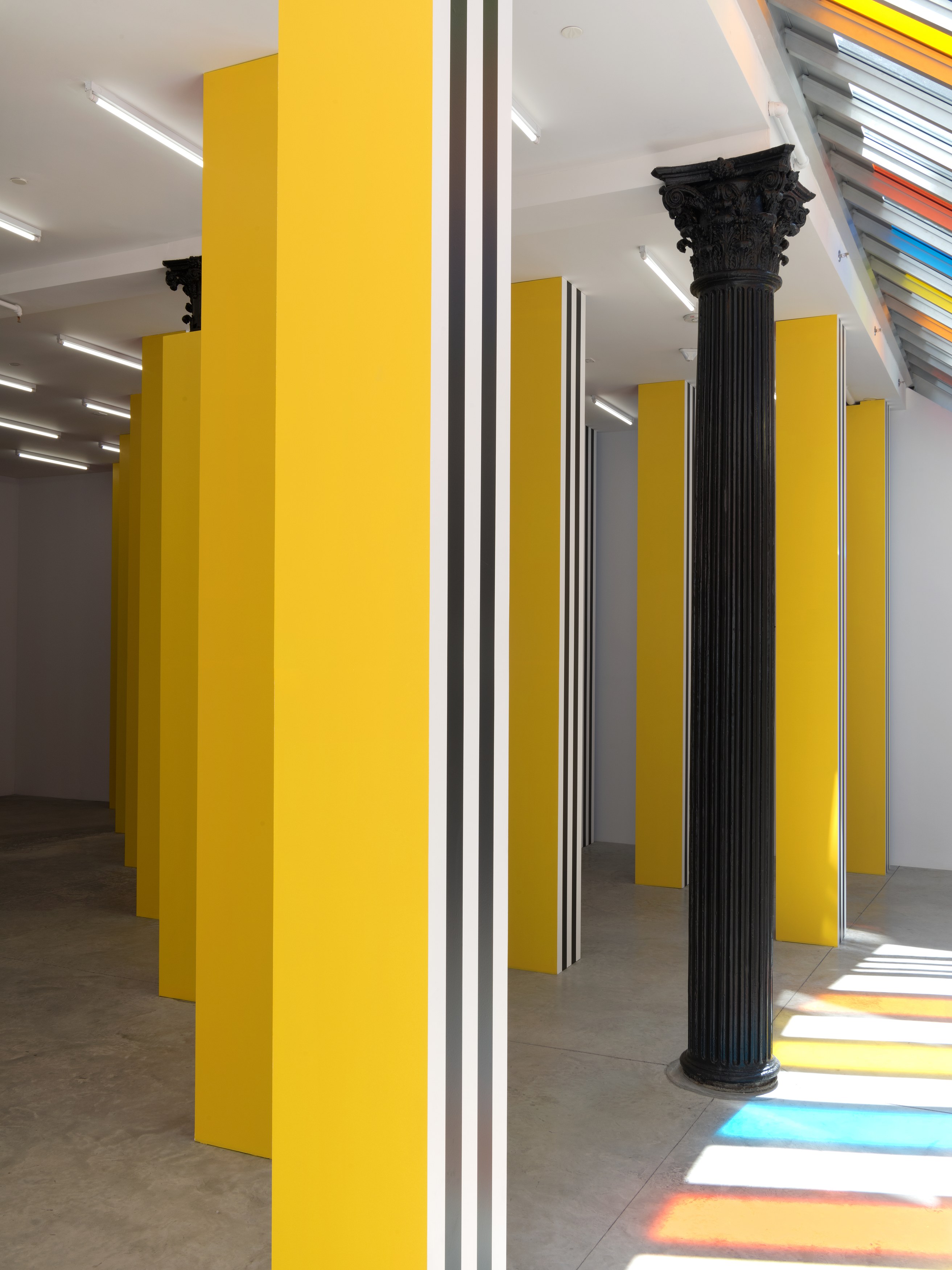 Daniel Buren, To Align: works in situ 2017 at Bortolami, photo 19
