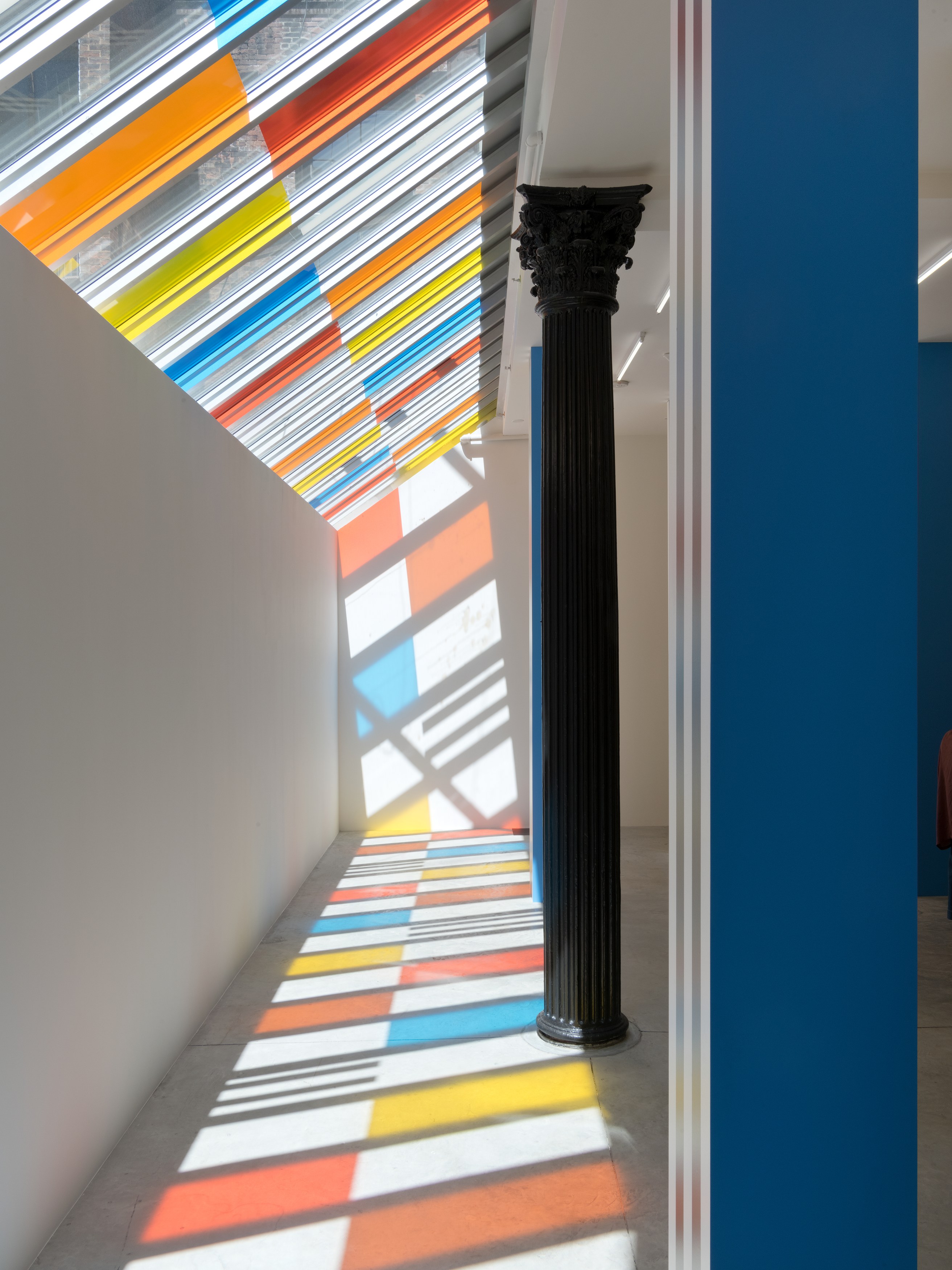 Daniel Buren, To Align: works in situ 2017 at Bortolami, photo 21