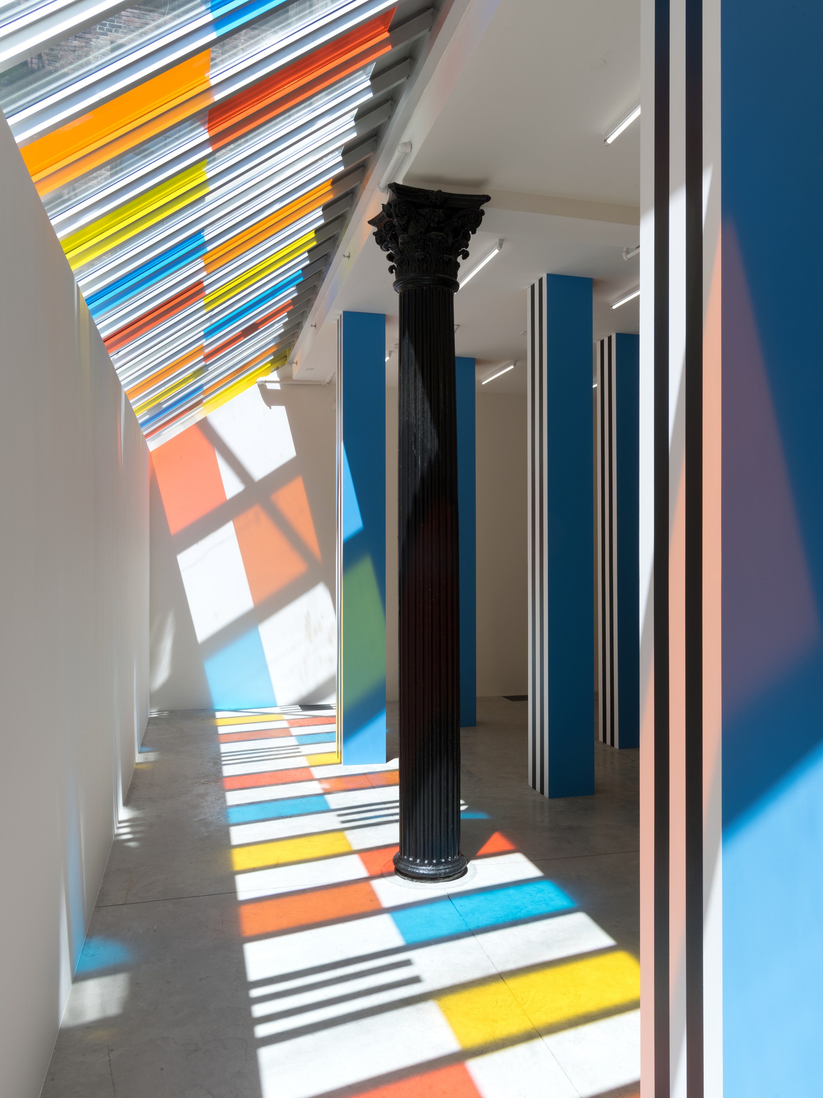 Daniel Buren, To Align: works in situ 2017 at Bortolami, photo 22