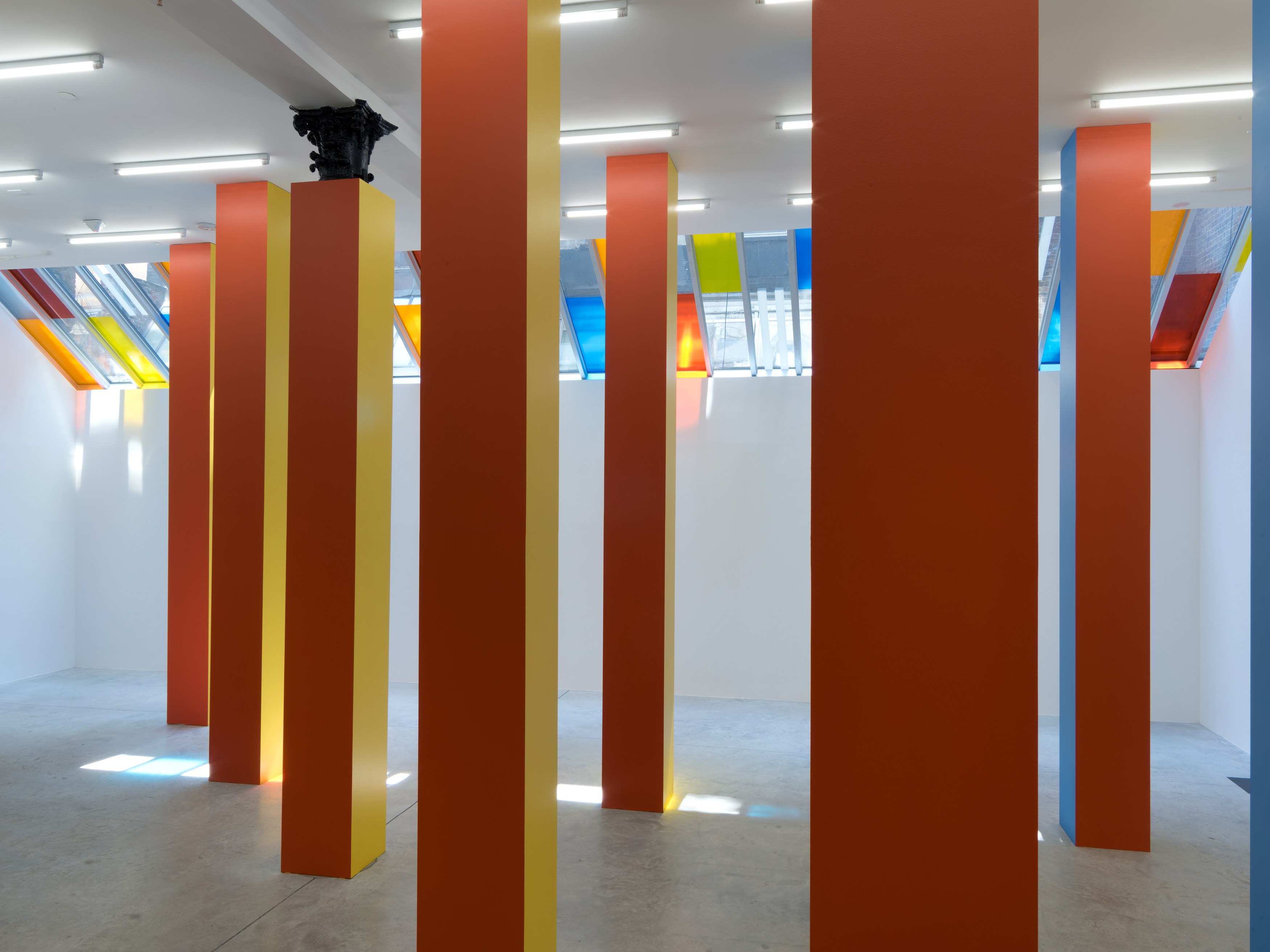 Daniel Buren, To Align: works in situ 2017 at Bortolami, photo 27
