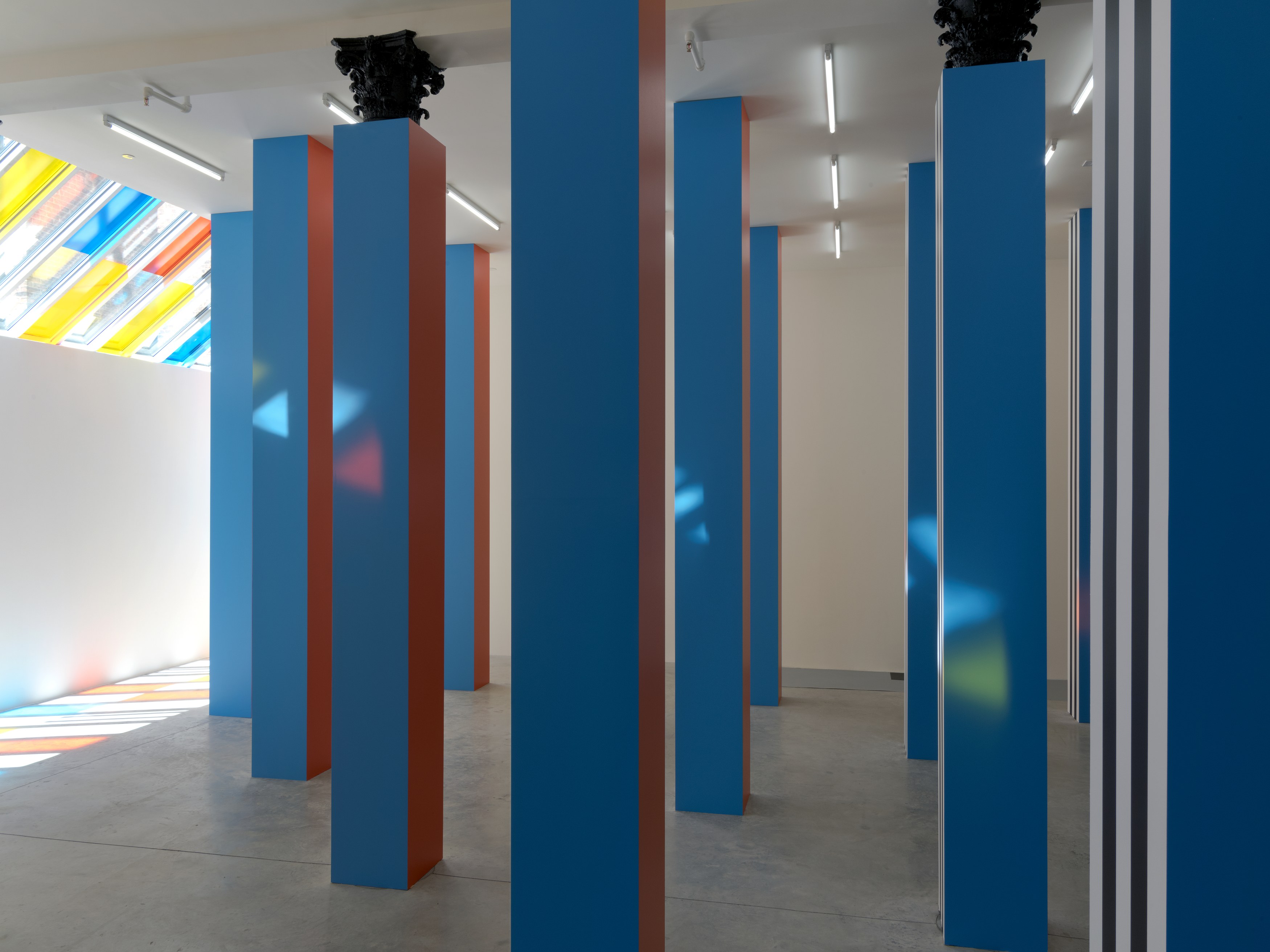 Daniel Buren, To Align: works in situ 2017 at Bortolami, photo 31