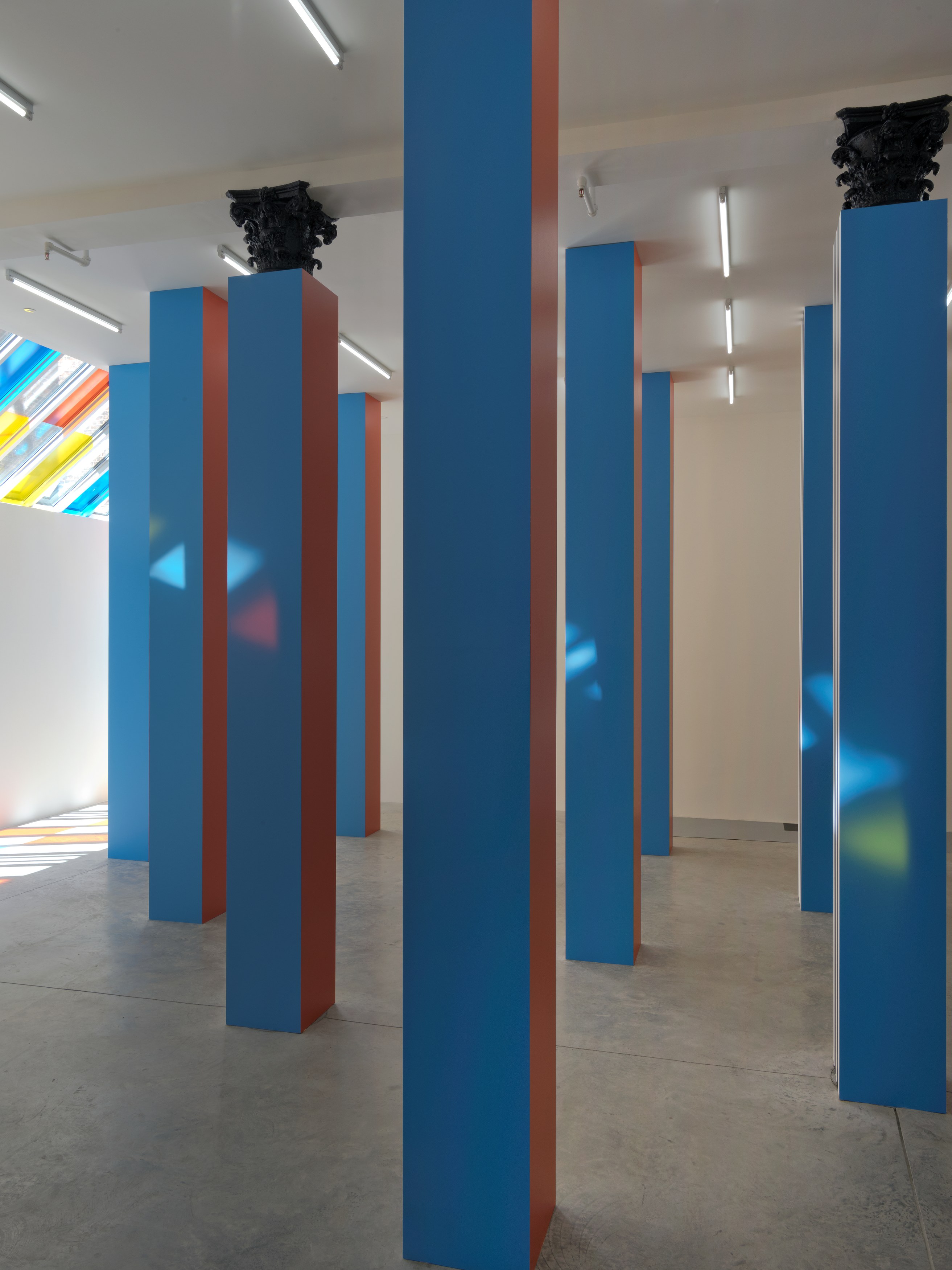 Daniel Buren, To Align: works in situ 2017 at Bortolami, photo 32