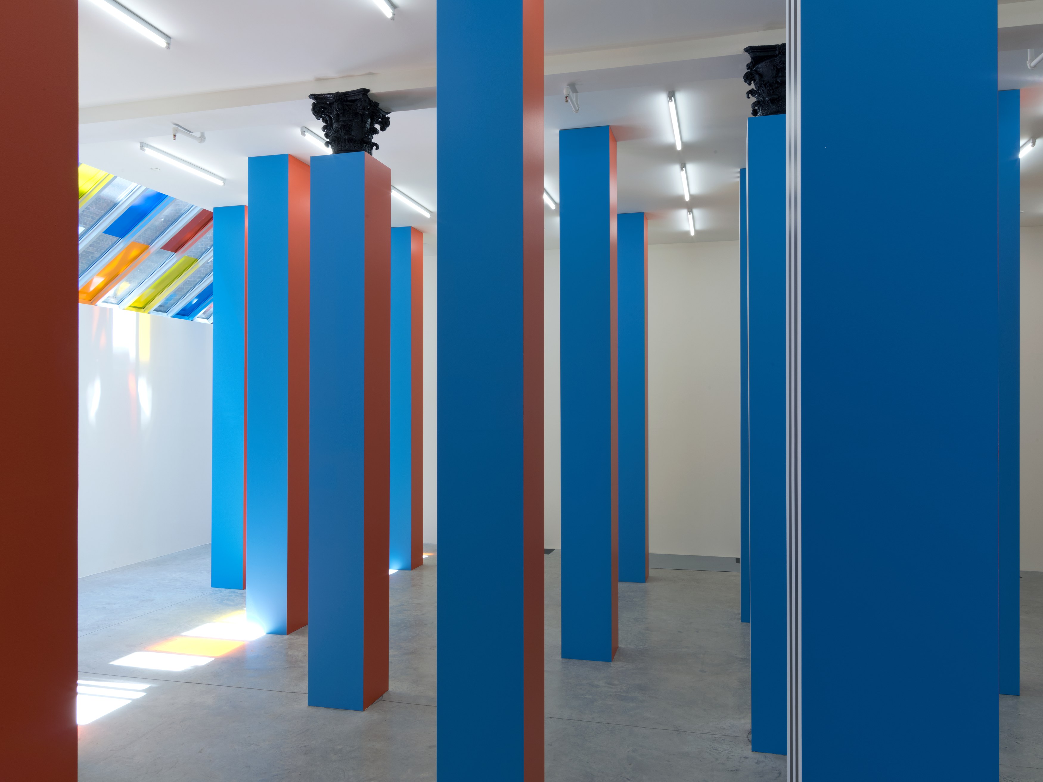 Daniel Buren, To Align: works in situ 2017 at Bortolami, photo 36