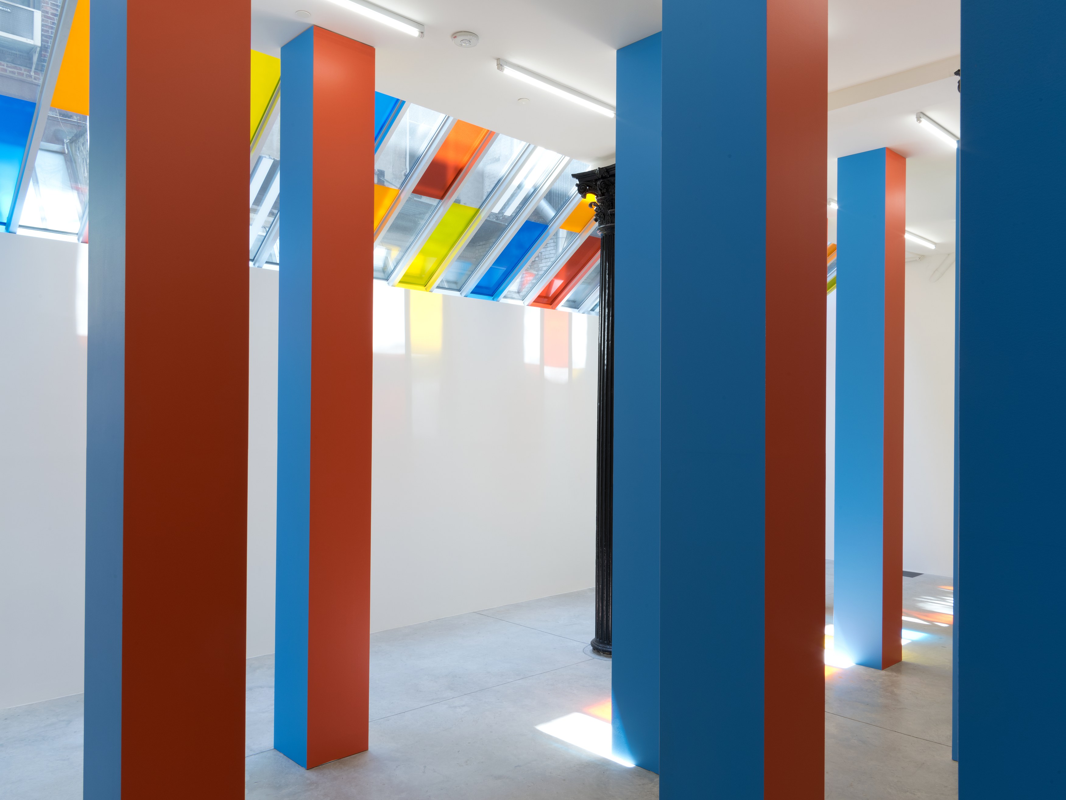 Daniel Buren, To Align: works in situ 2017 at Bortolami, photo 35