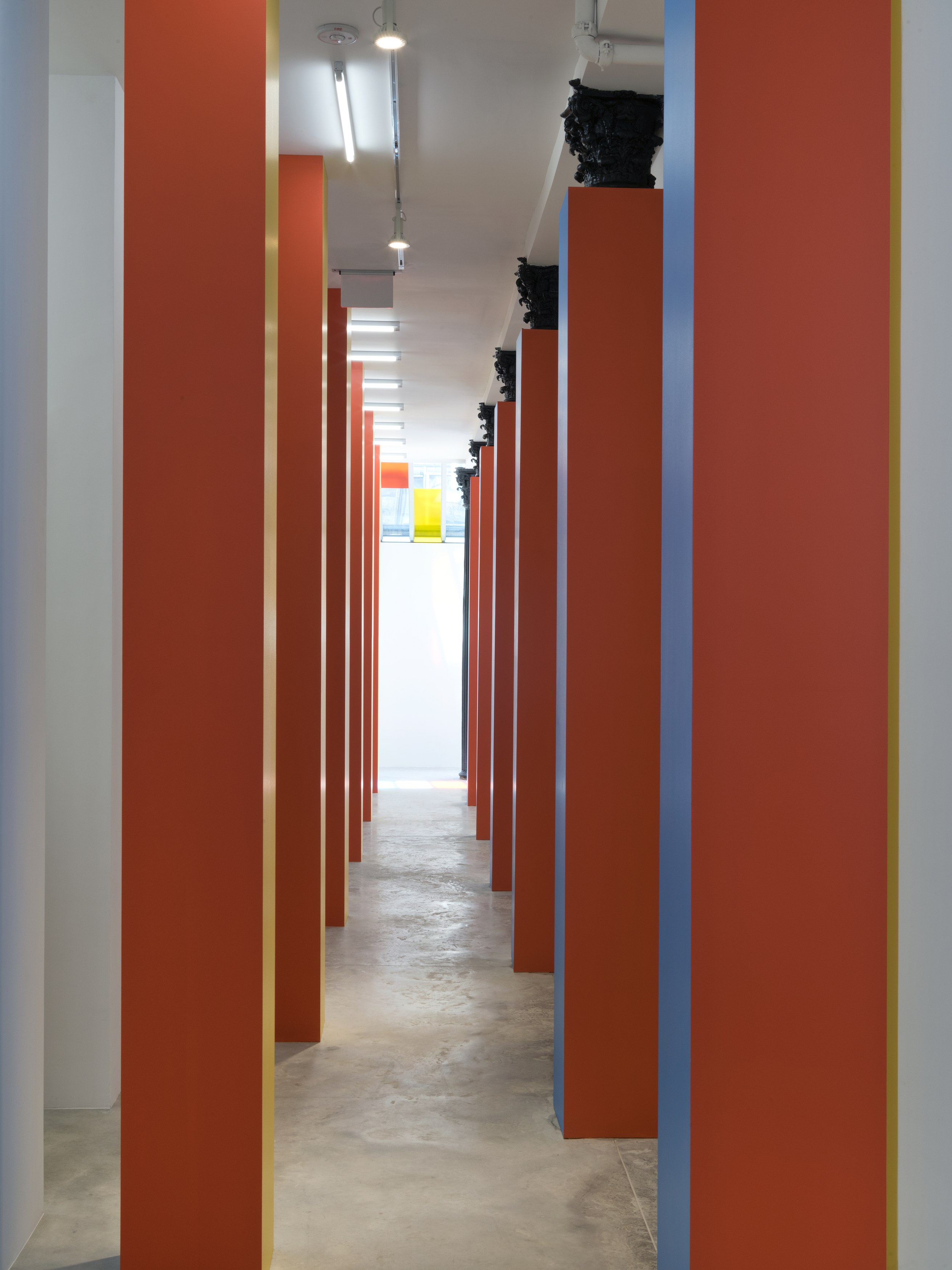 Daniel Buren, To Align: works in situ 2017 at Bortolami, photo 52
