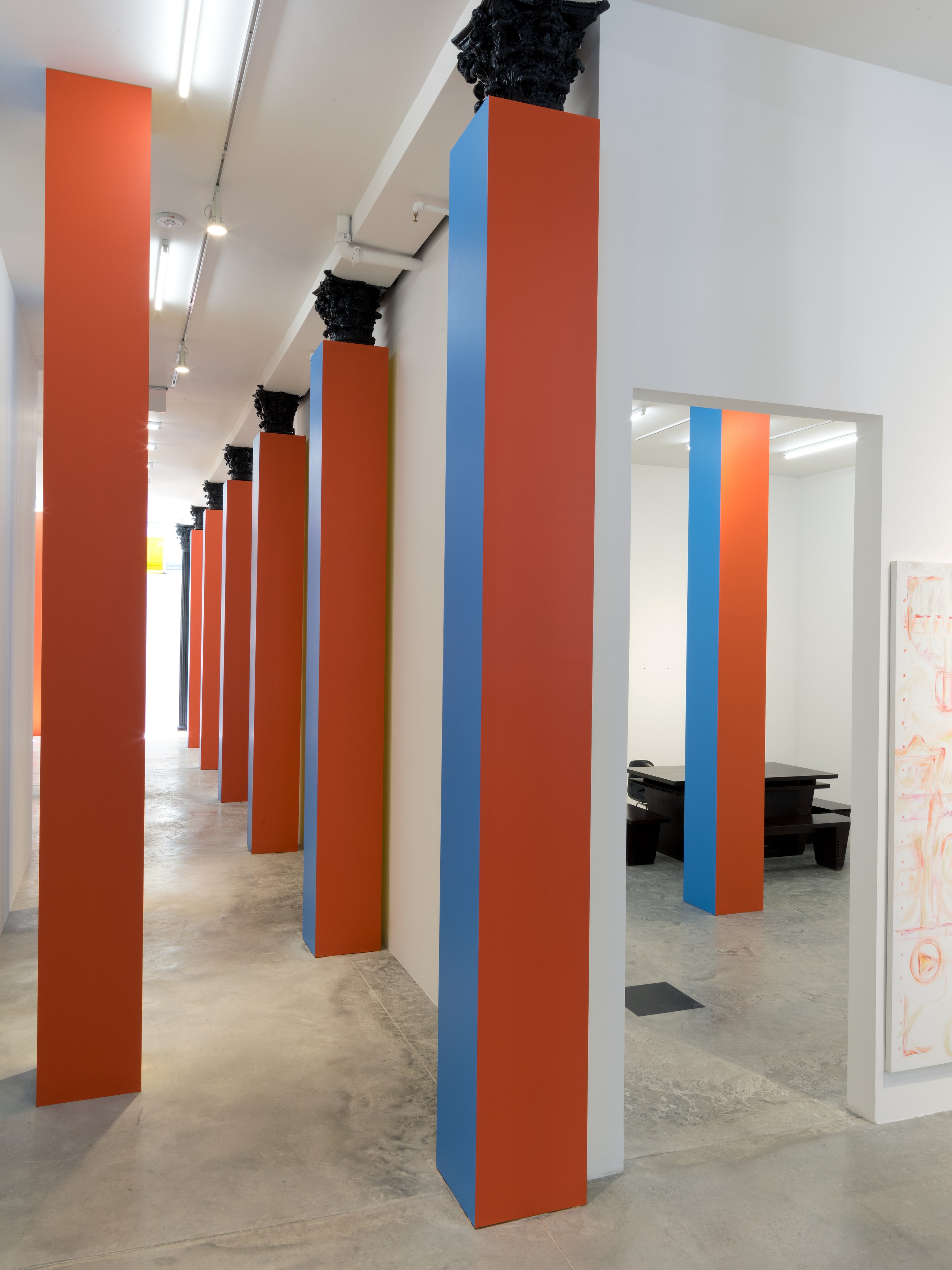 Daniel Buren, To Align: works in situ 2017 at Bortolami, photo 53
