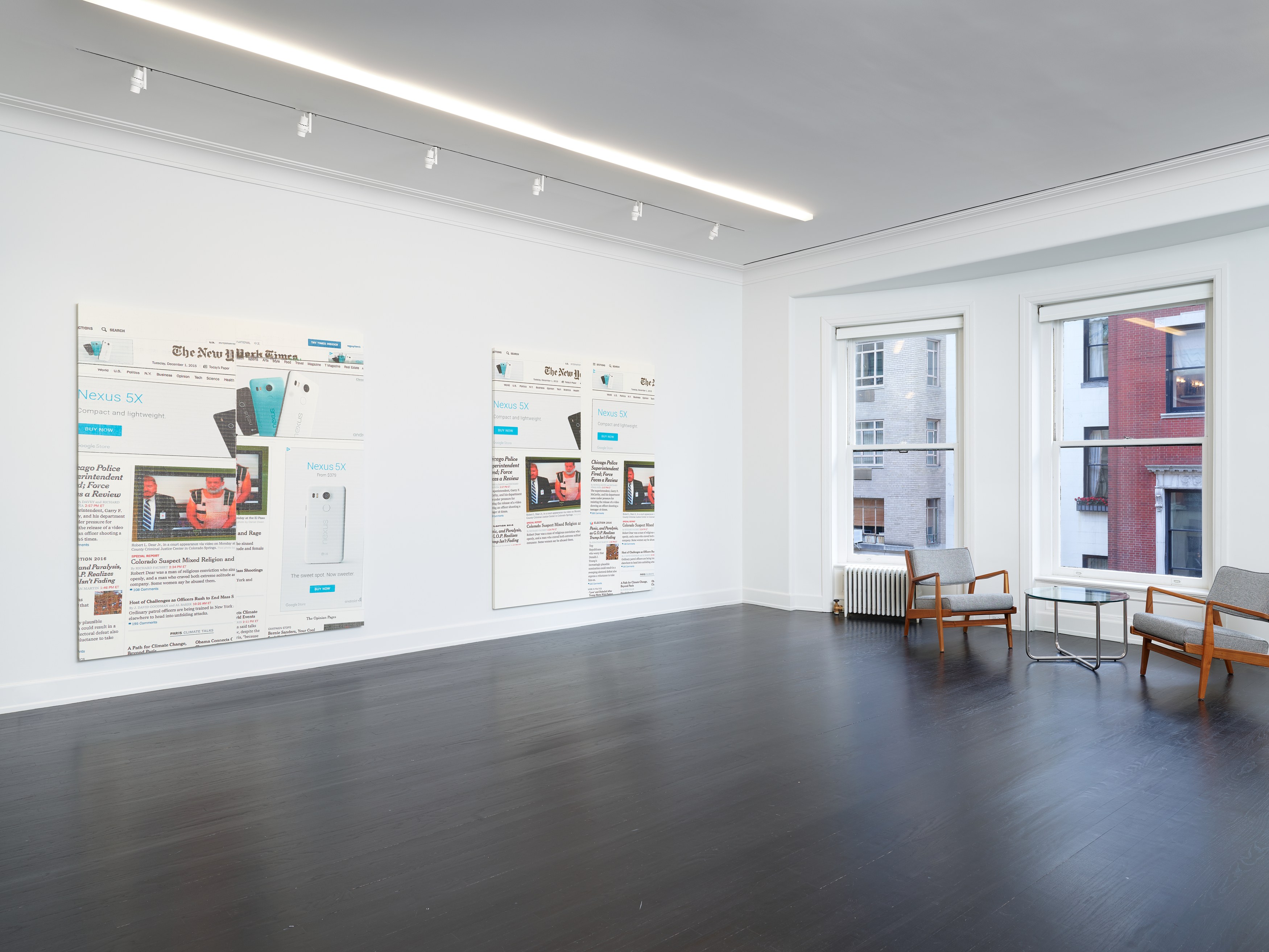 Wade Guyton, The New York Times Paintings: November – December 2015 at Petzel, photo 3