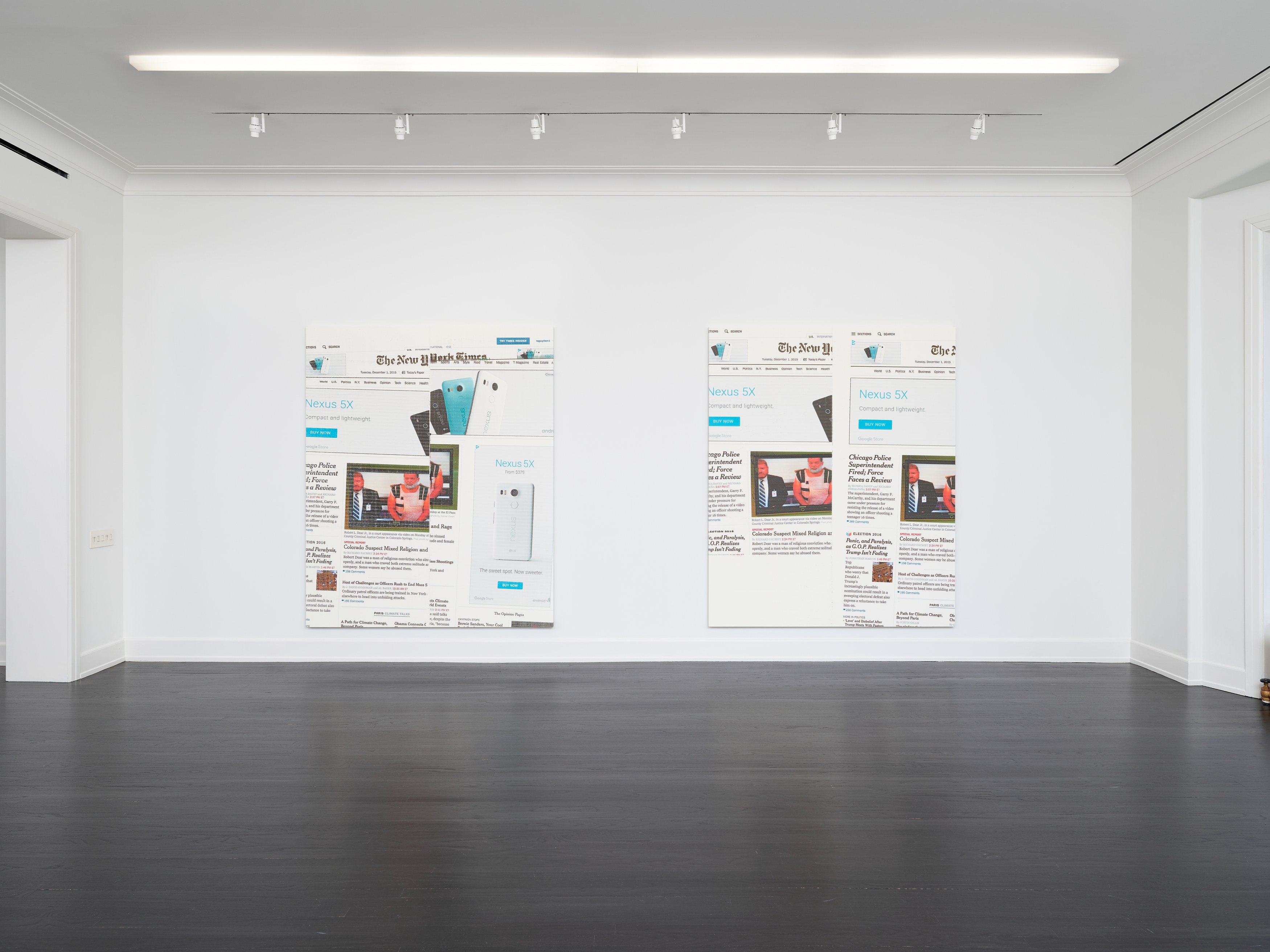 Wade Guyton, The New York Times Paintings: November – December 2015 at Petzel, photo 4