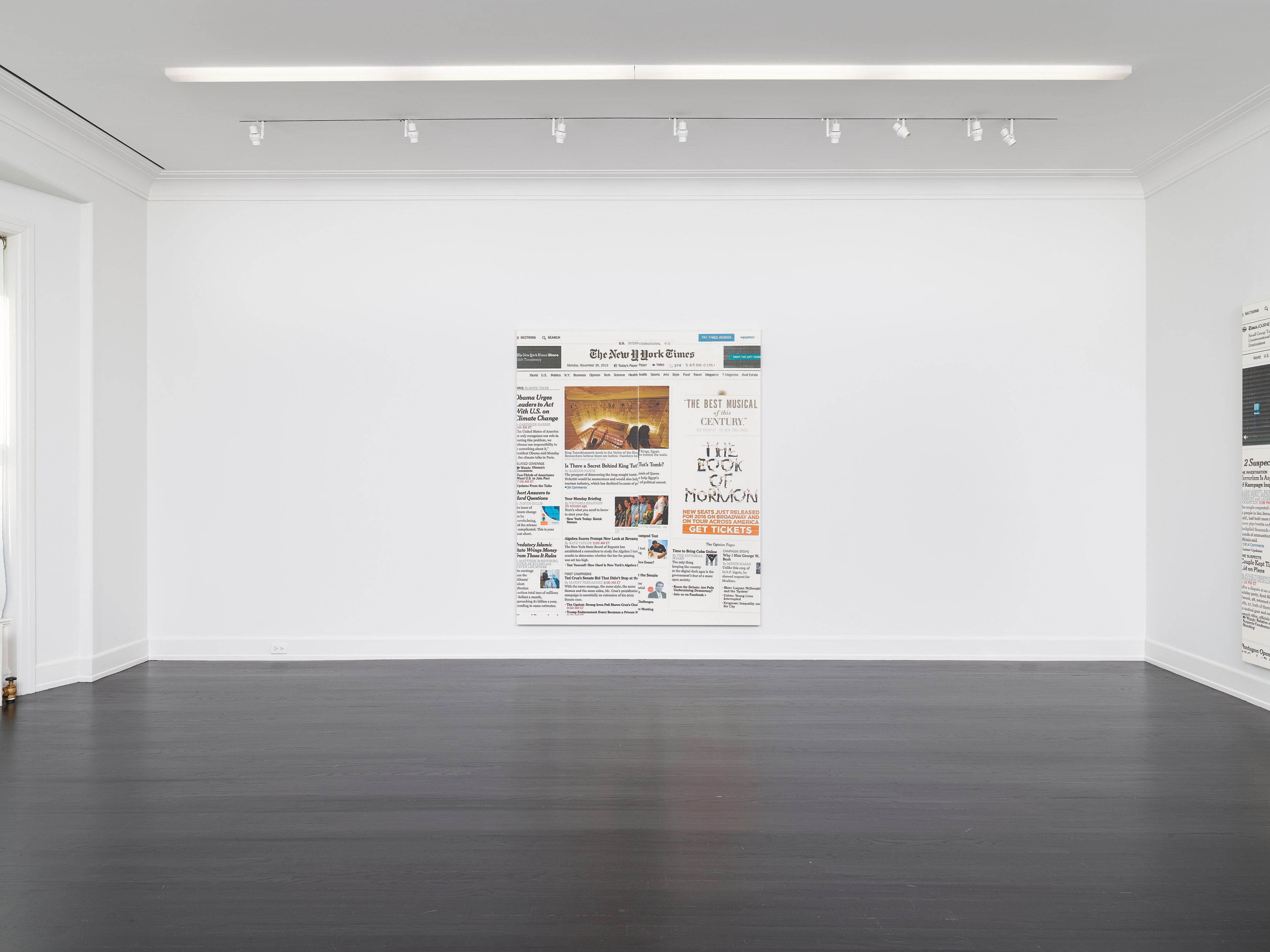 Wade Guyton, The New York Times Paintings: November – December 2015 at Petzel, photo 6