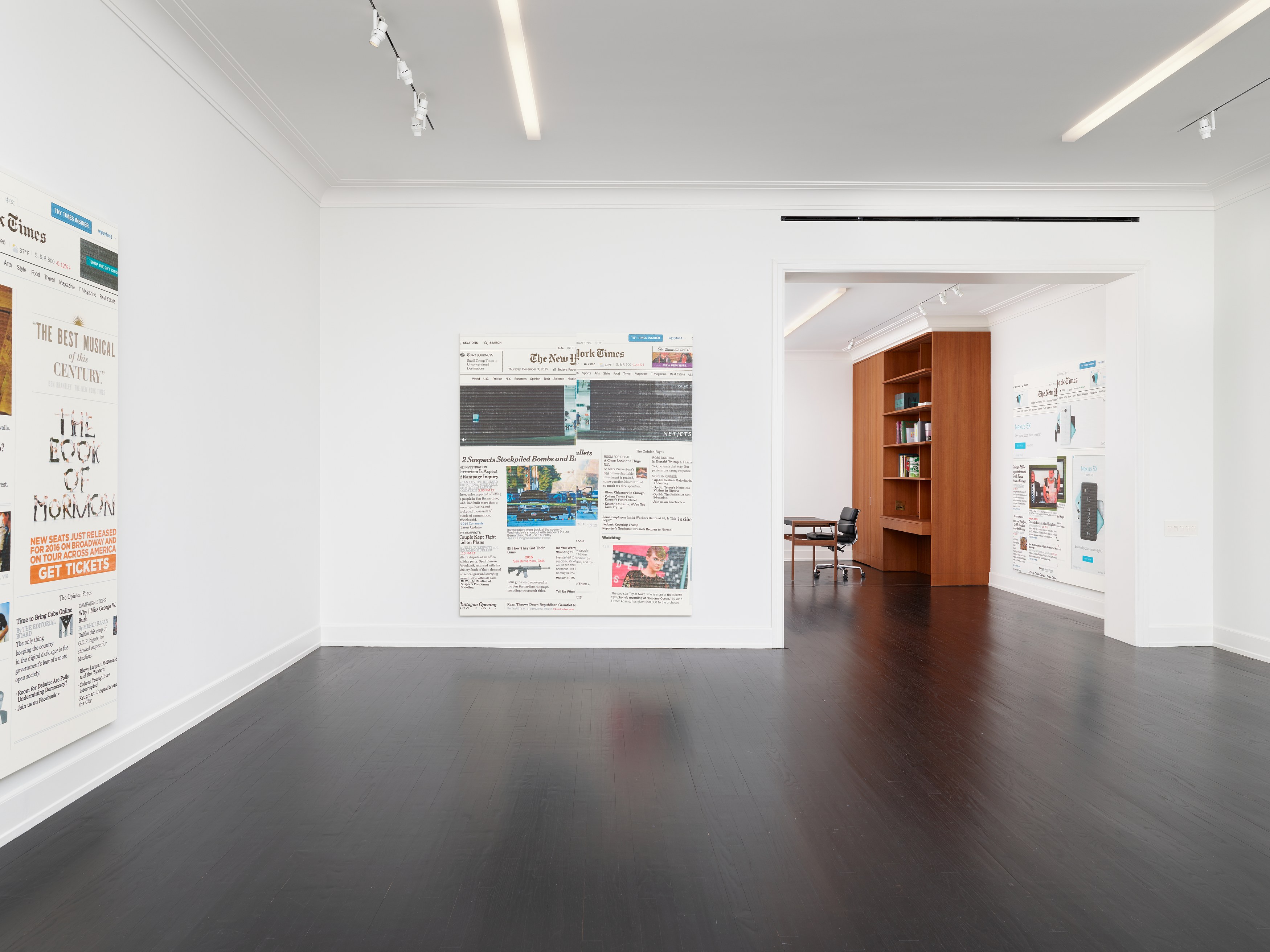 Wade Guyton, The New York Times Paintings: November – December 2015 at Petzel, photo 7