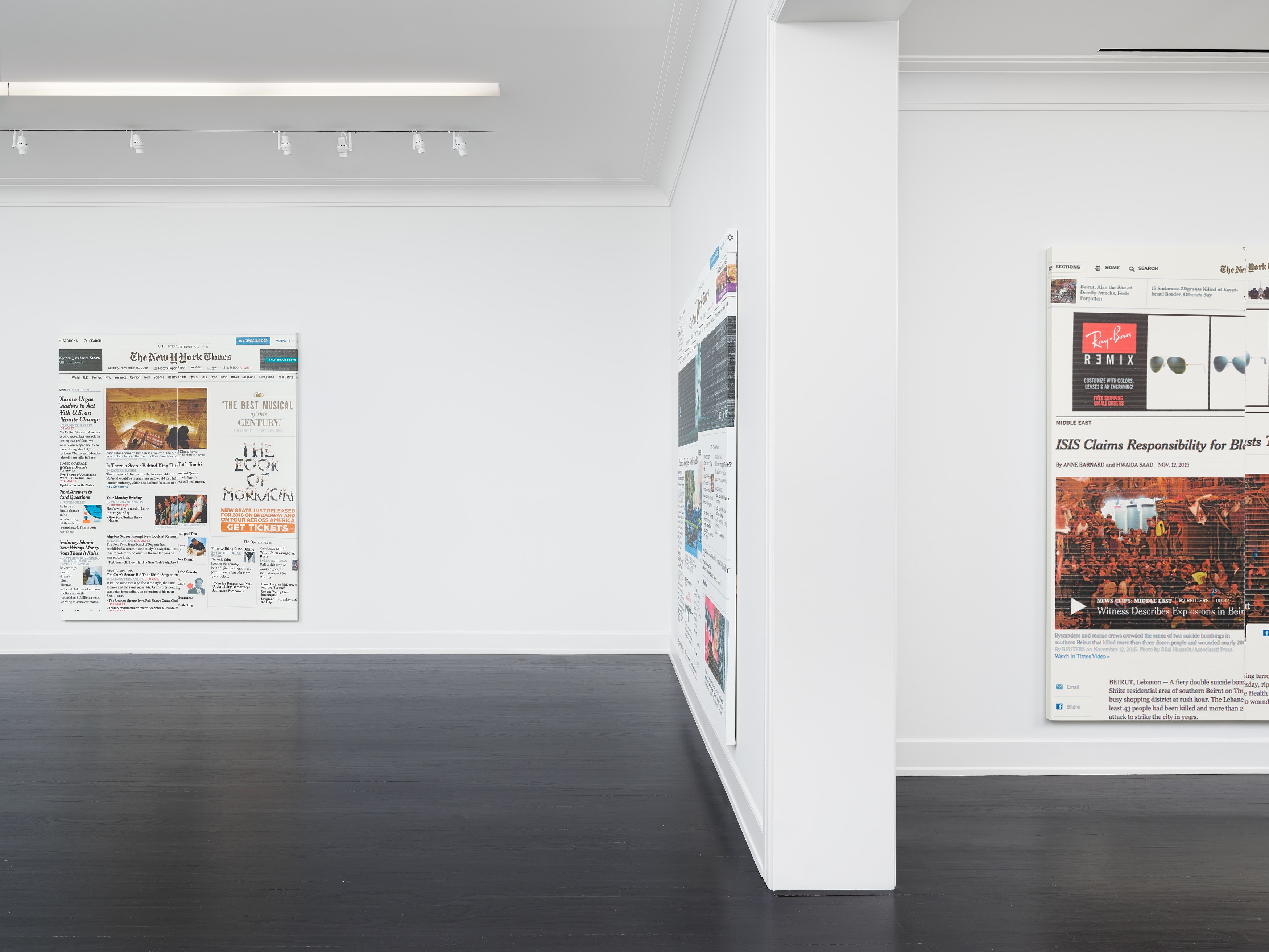 Wade Guyton, The New York Times Paintings: November – December 2015 at Petzel, photo 9