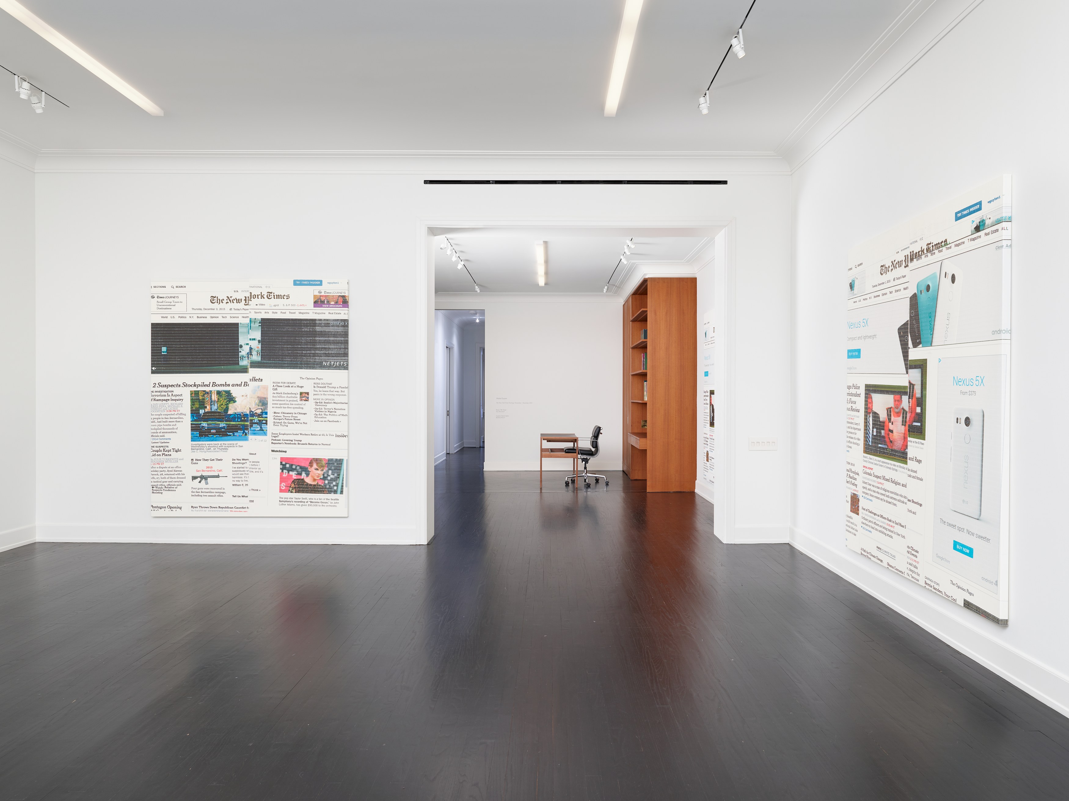 Wade Guyton, The New York Times Paintings: November – December 2015 at Petzel, photo 8