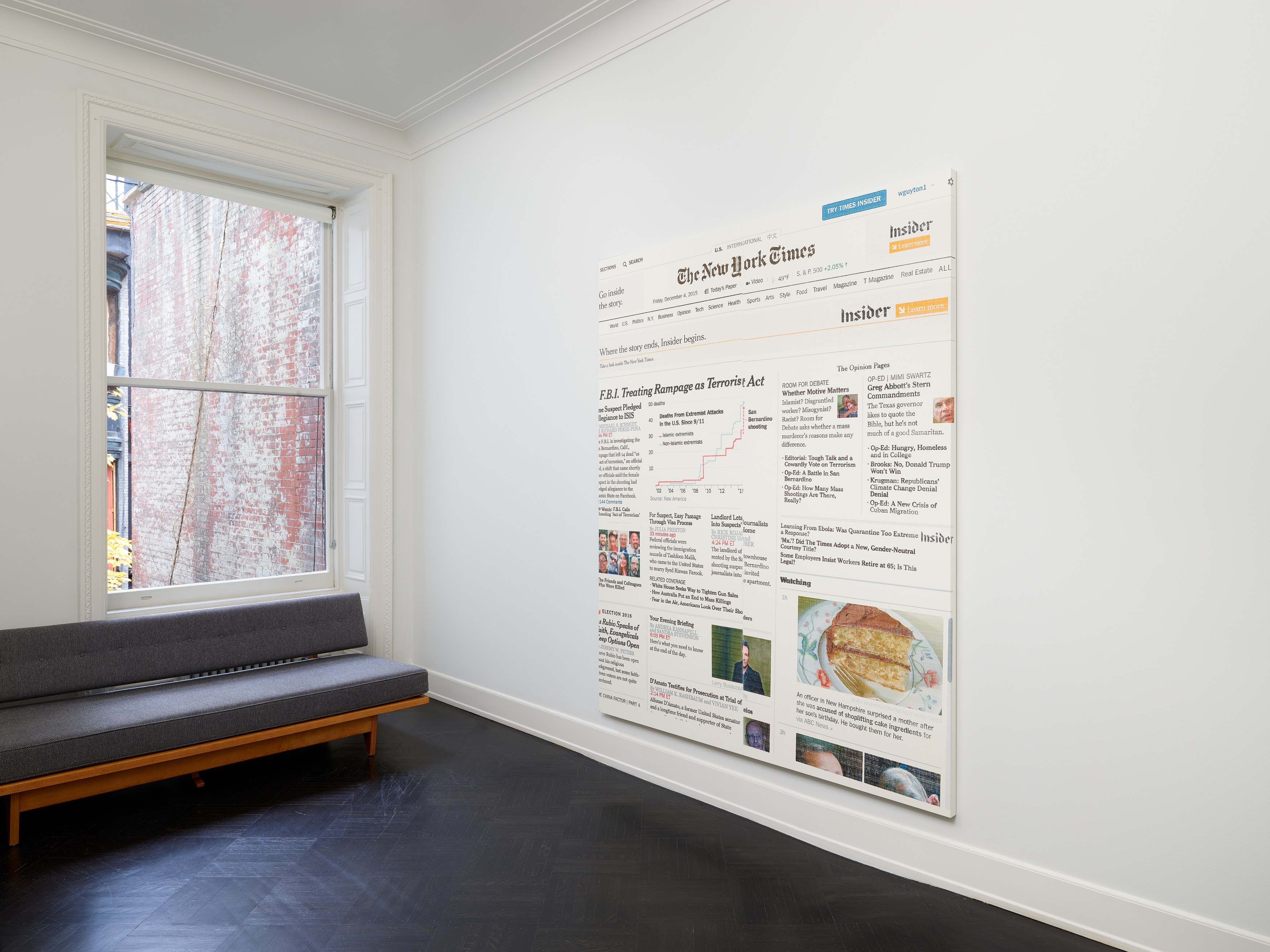 Wade Guyton, The New York Times Paintings: November – December 2015 at Petzel, photo 11