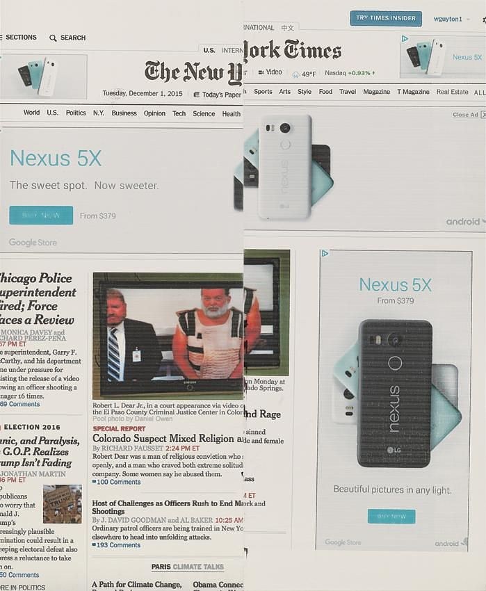 Wade Guyton, The New York Times Paintings: November – December 2015 at Petzel, photo 21