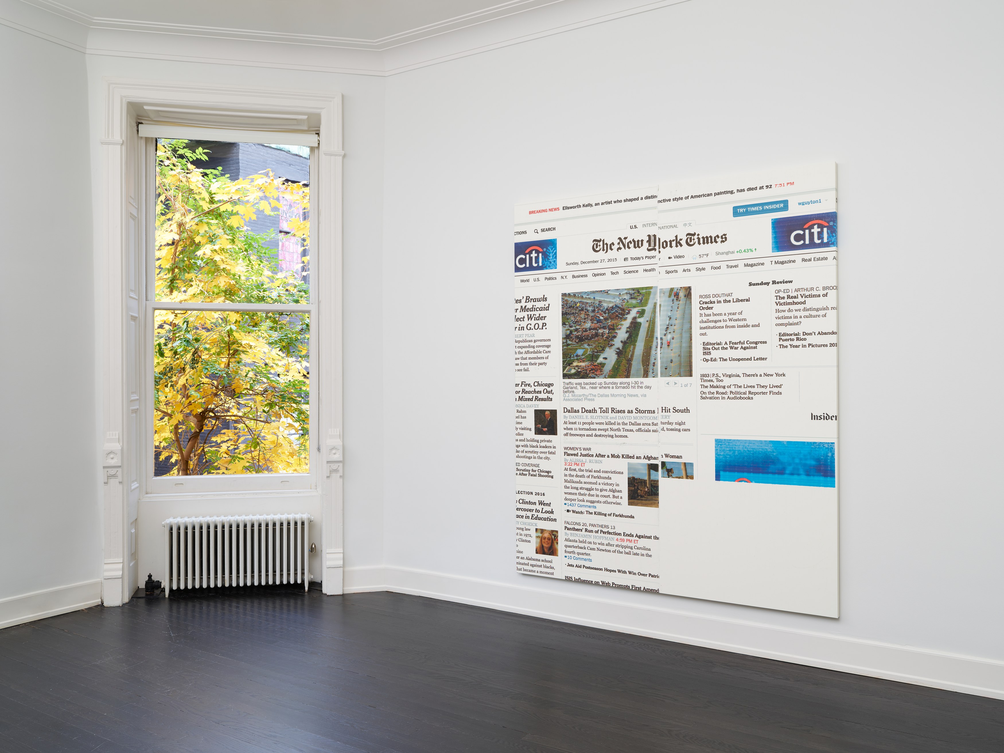 Wade Guyton, The New York Times Paintings: November – December 2015 at Petzel, photo 12