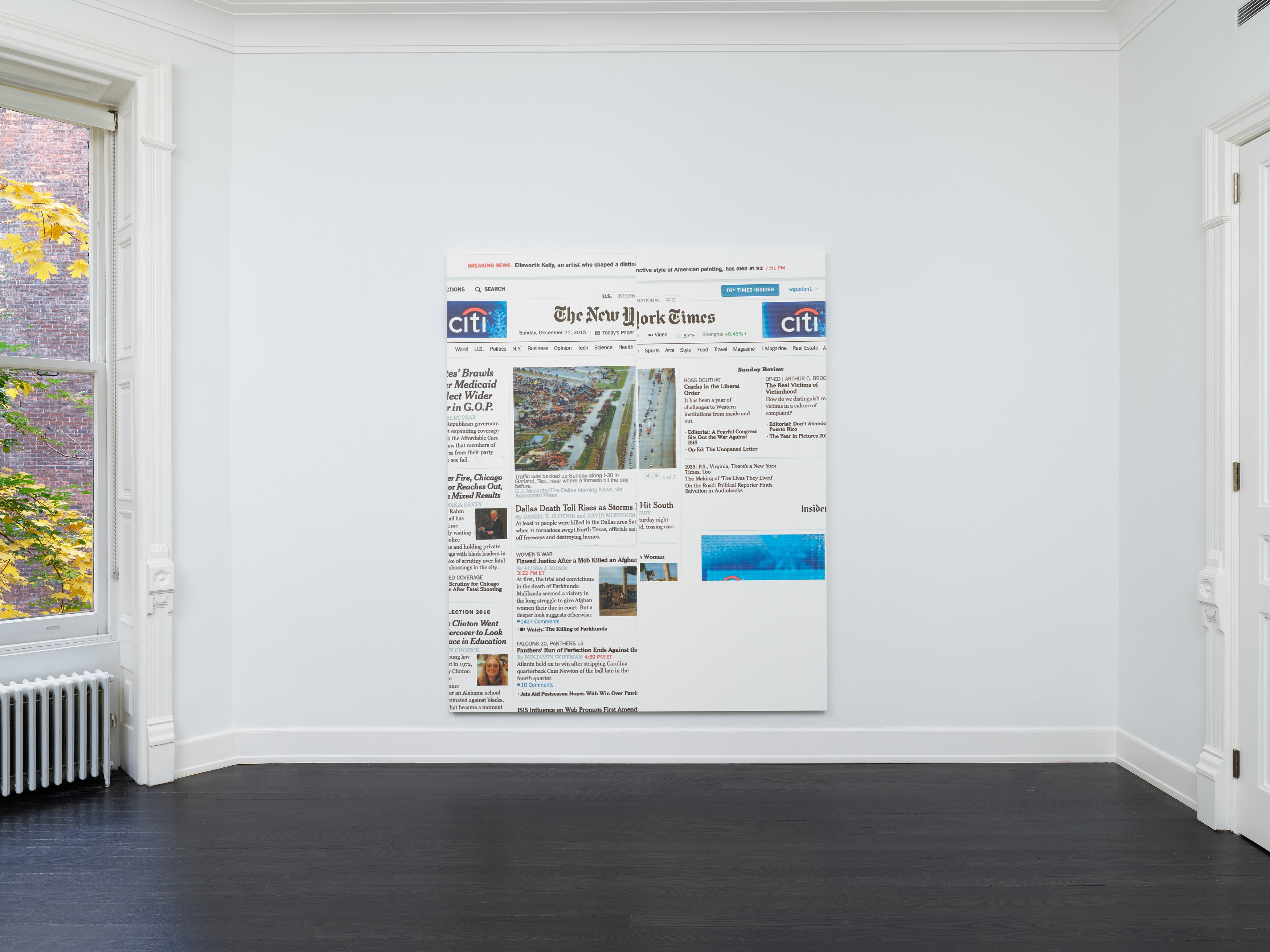 Wade Guyton, The New York Times Paintings: November – December 2015 at Petzel, photo 13