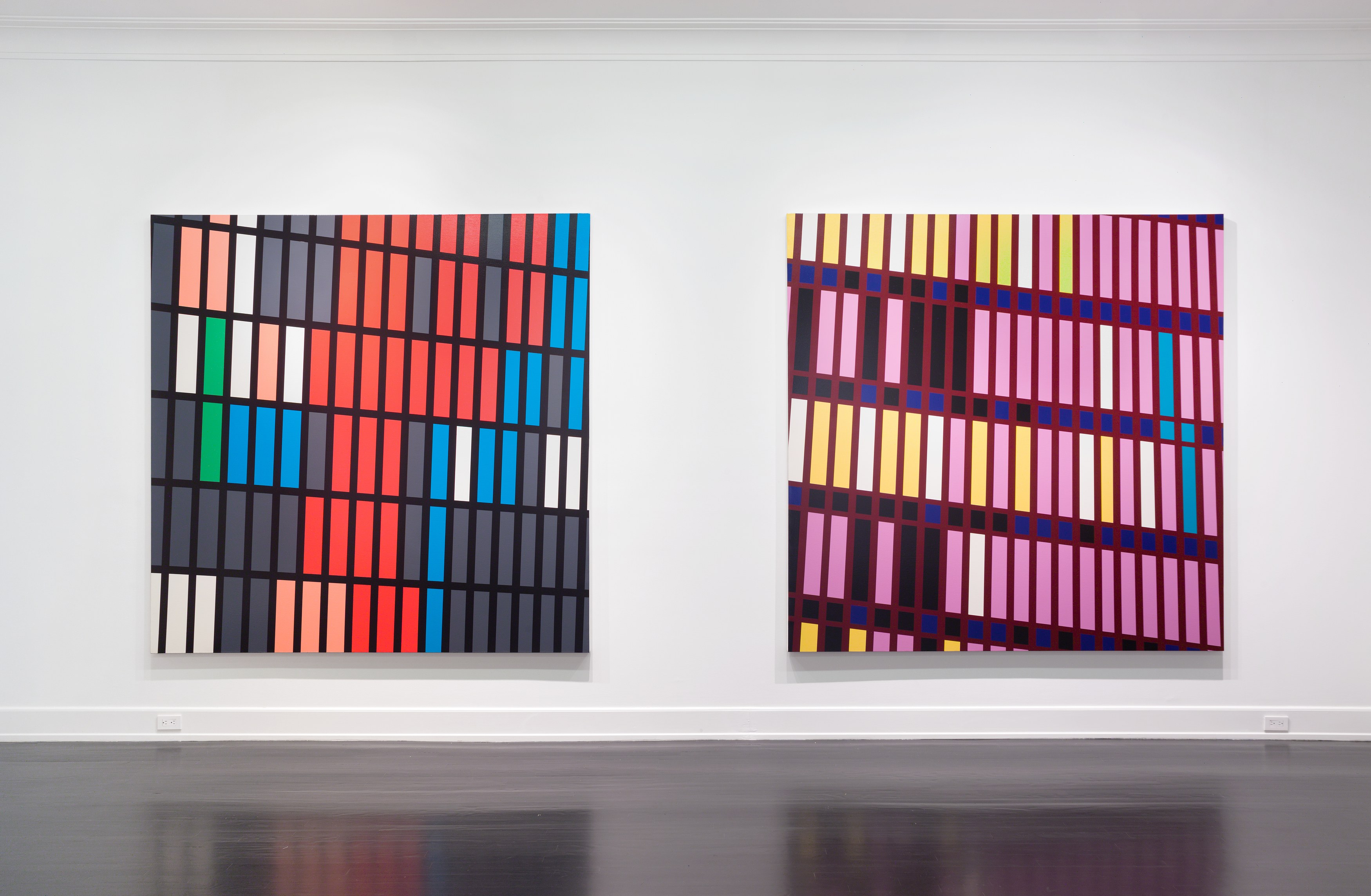 Sarah Morris, Midtown Paintings: 1998–2001 at Petzel, photo 3